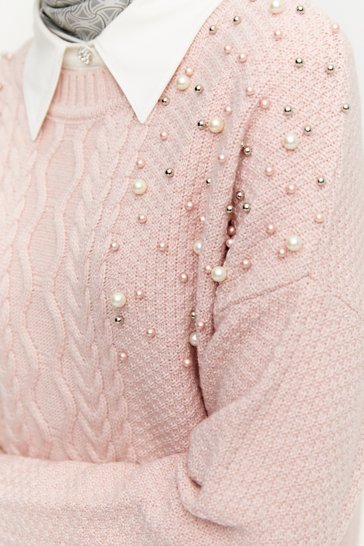 Taş Detaylı Triko Tunik