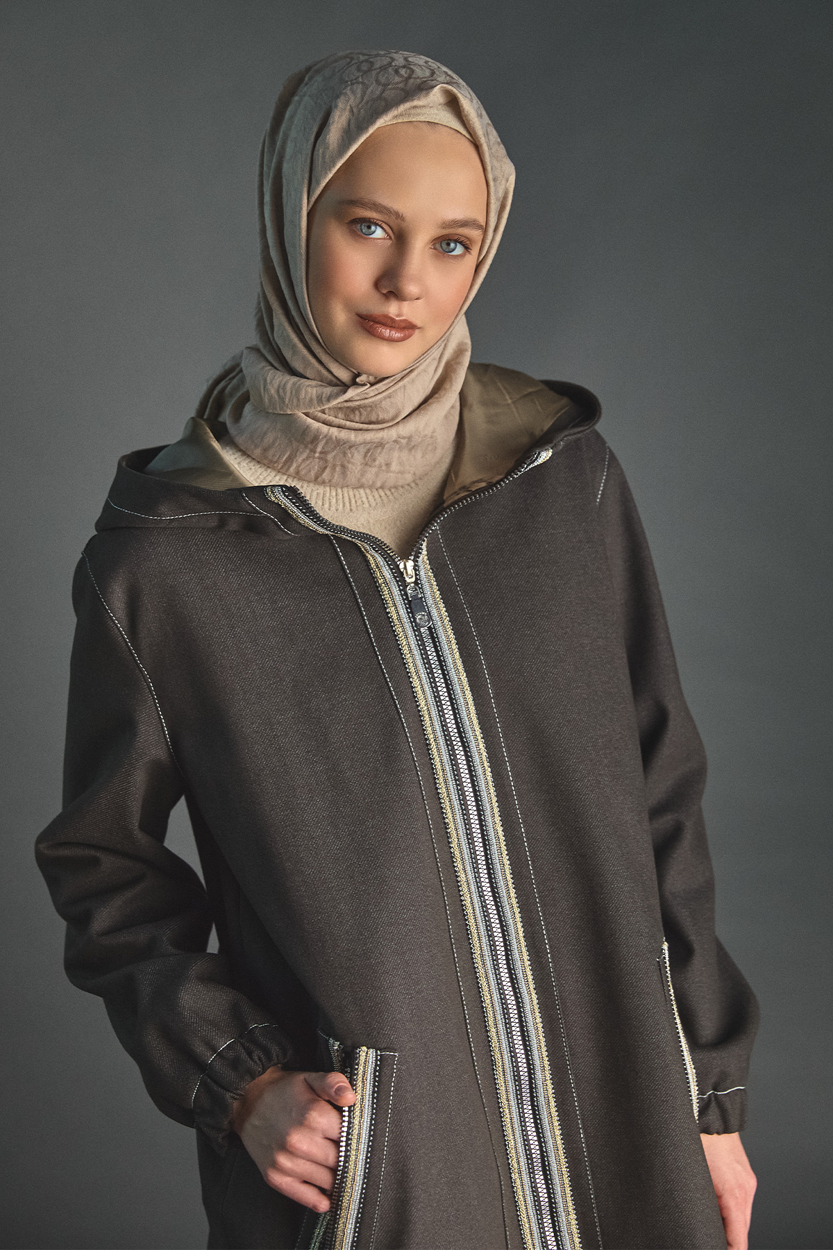 Kapüşonlu Oversize Kap