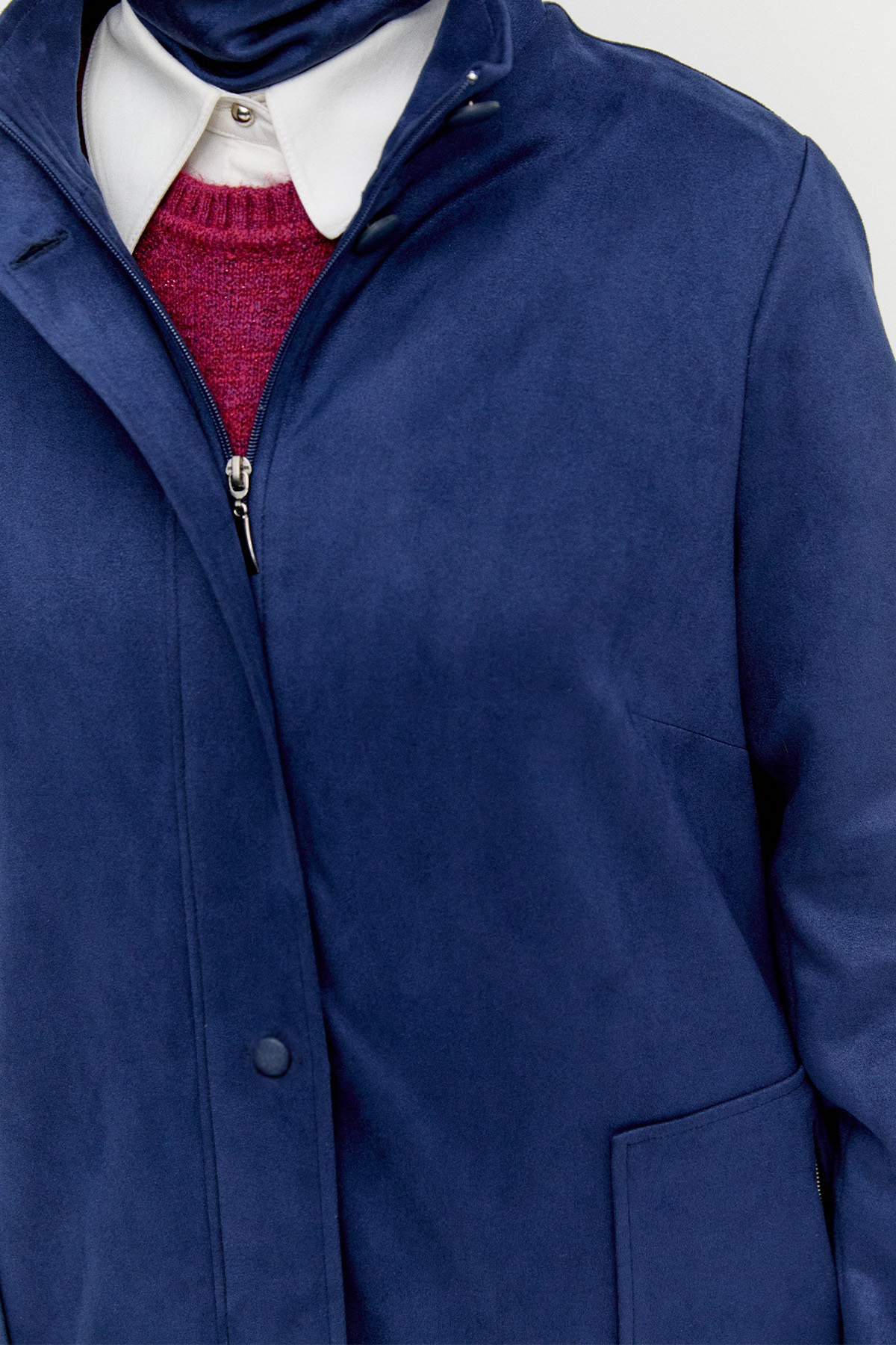 Süet Dokulu Büyük Beden Kap, Tesettür Giyim