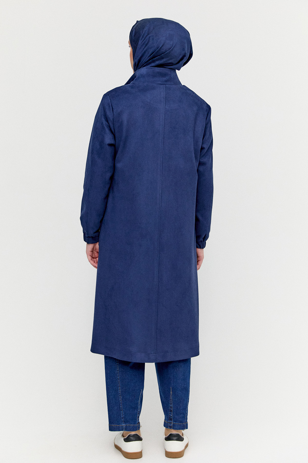 Süet Dokulu Büyük Beden Kap, Tesettür Giyim