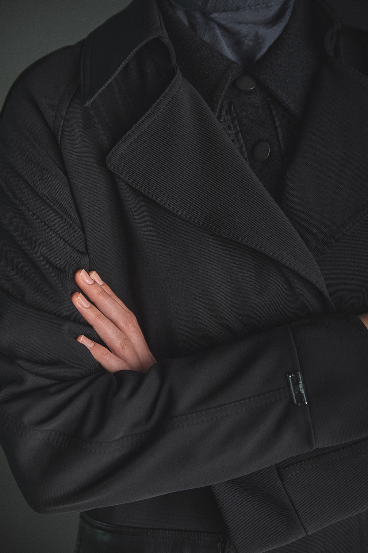 Deri Kombinli Kuşgözü Detaylı Kap