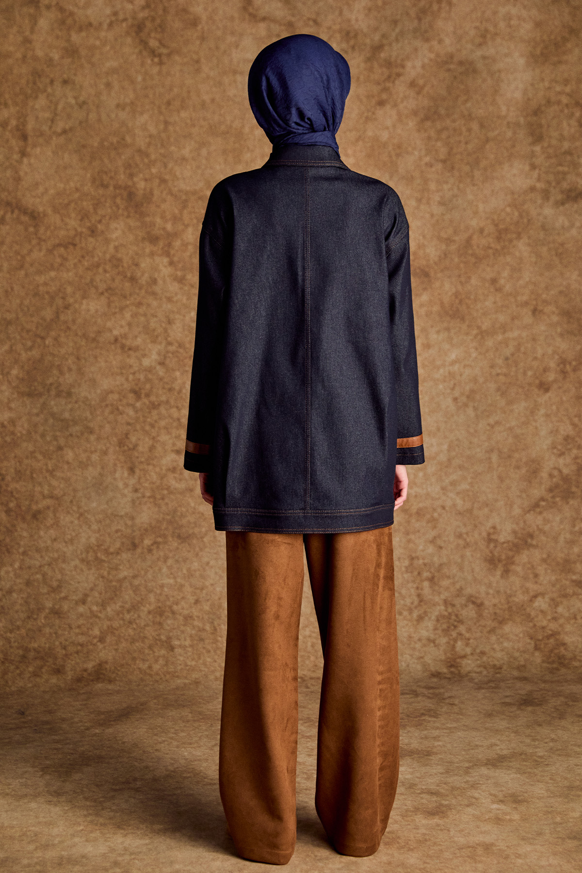 Deri Kombinli Kargo Cepli Spor Dikişli Kap