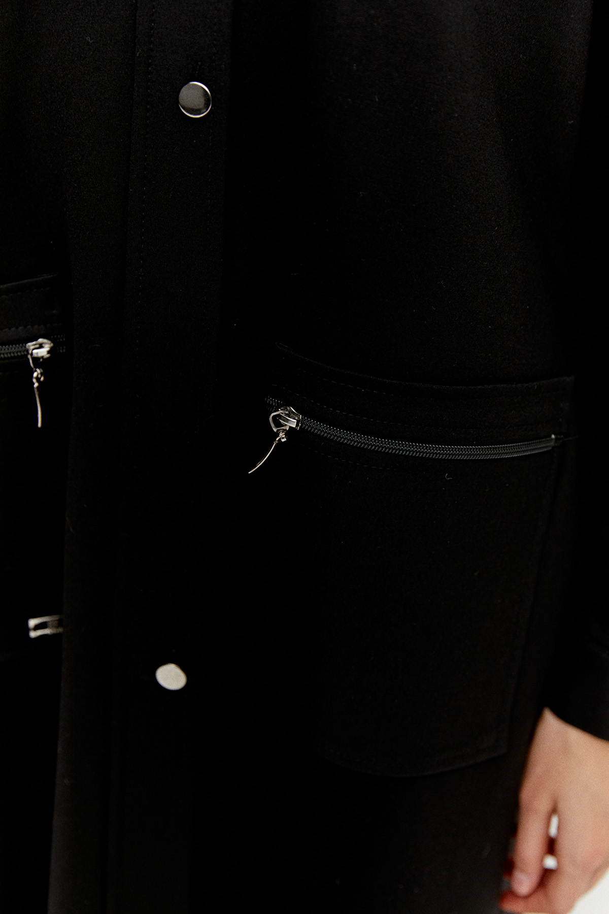 Çıkarılabilir Kapüşonlu Fermuarlı Kap