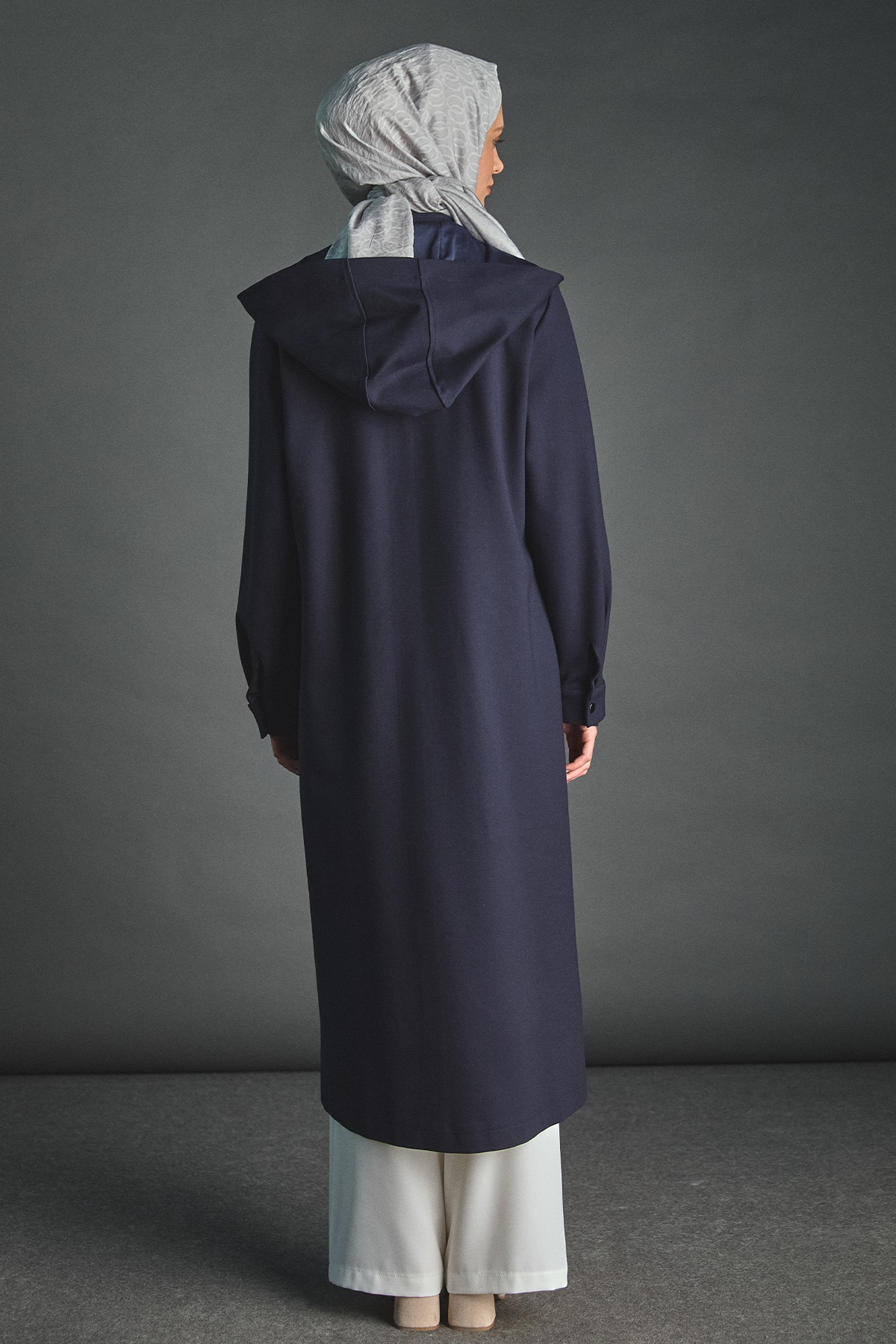 Çıkarılabilir Kapüşonlu Fermuarlı Kap