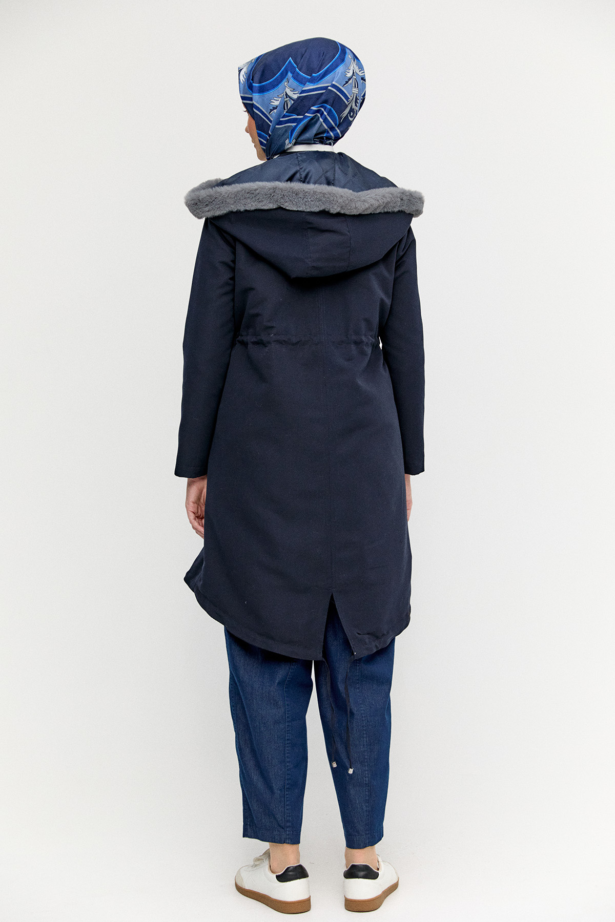 Fermuarlı Bağcıklı Kap, Tesettür Giyim