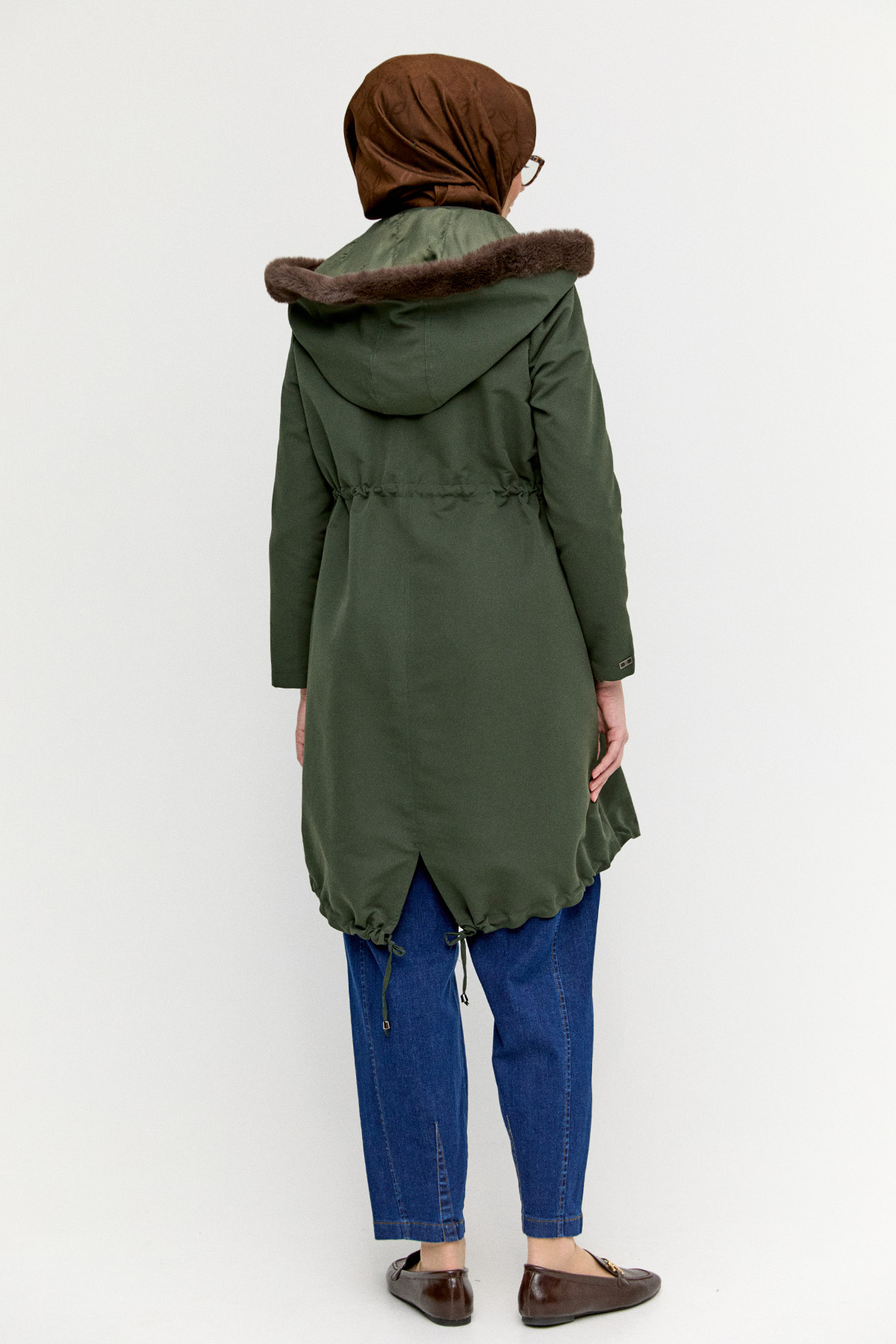 Fermuarlı Bağcıklı Kap, Tesettür Giyim