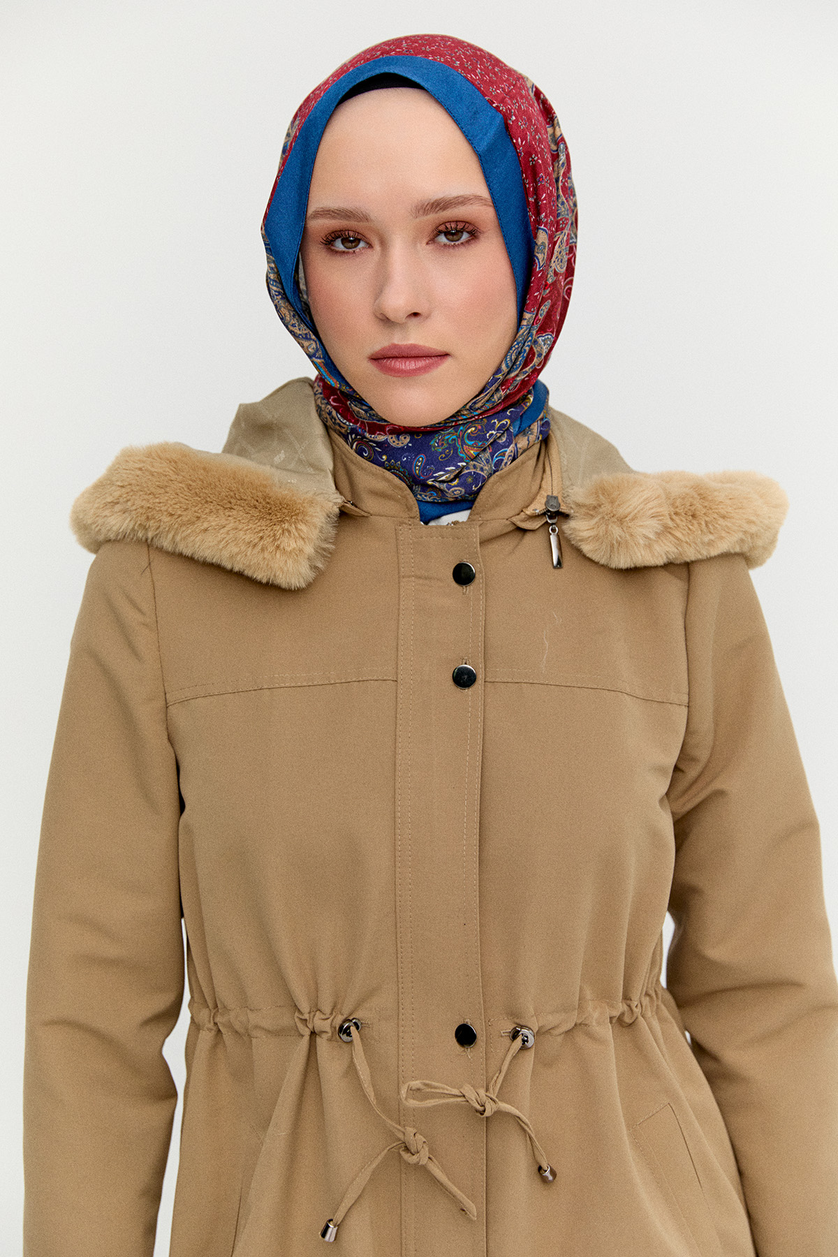 Fermuarlı Bağcıklı Kap, Tesettür Giyim