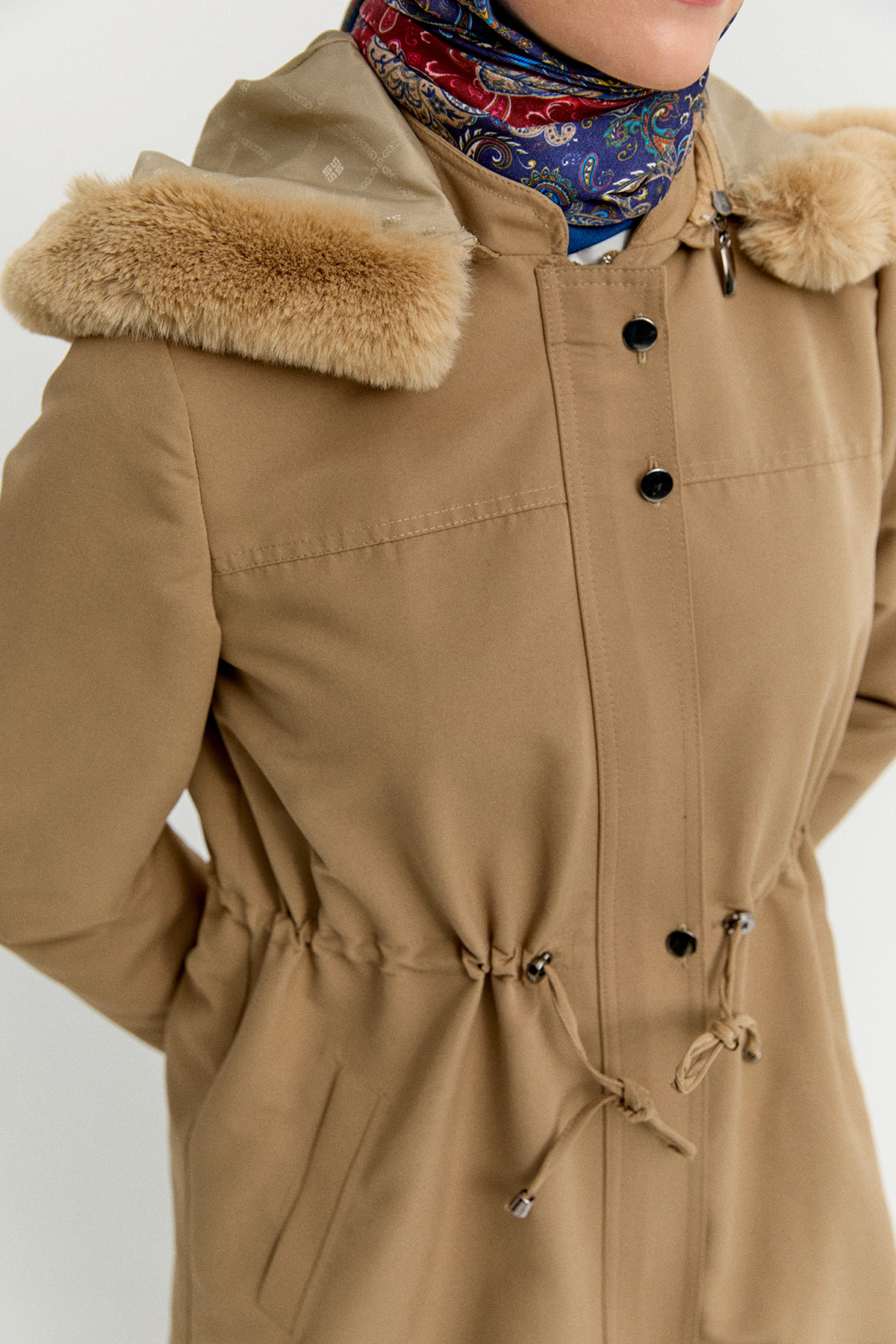 Fermuarlı Bağcıklı Kap, Tesettür Giyim