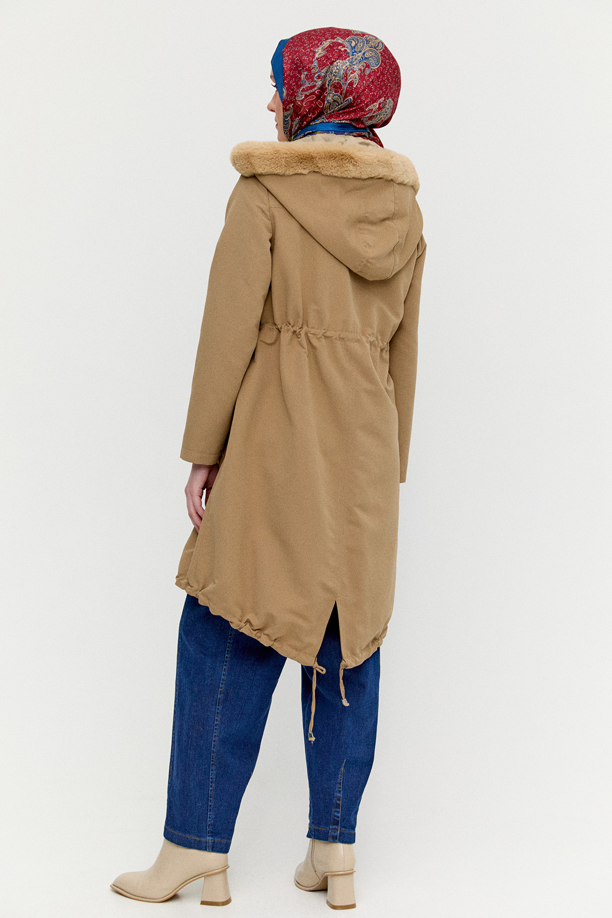 Fermuarlı Bağcıklı Kap, Tesettür Giyim