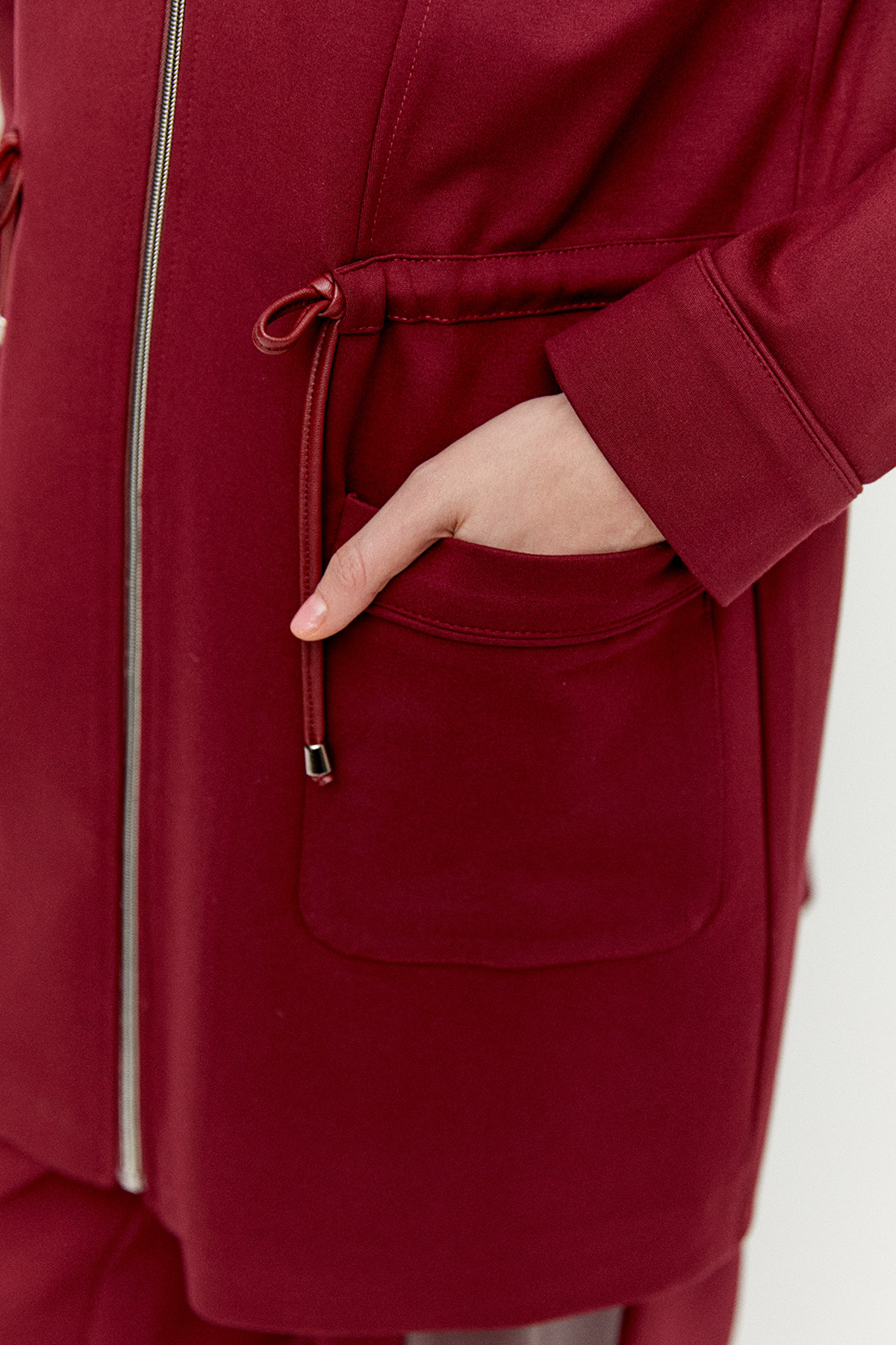 Deri Kombinli Kuşaklı Kap