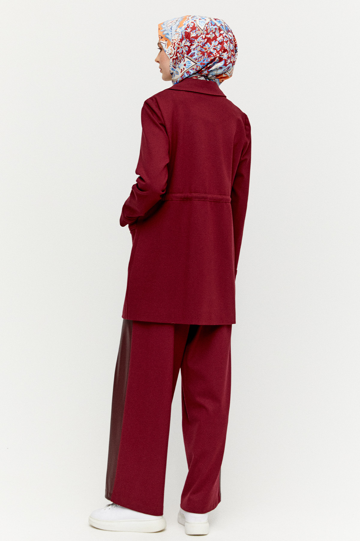 Deri Kombinli Kuşaklı Kap