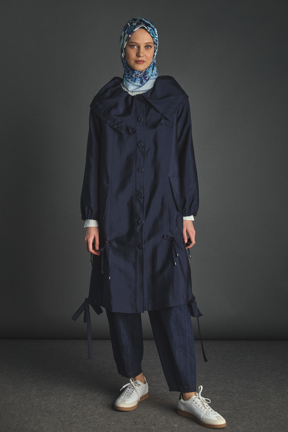 Denizci Yaka Stoperli Kap