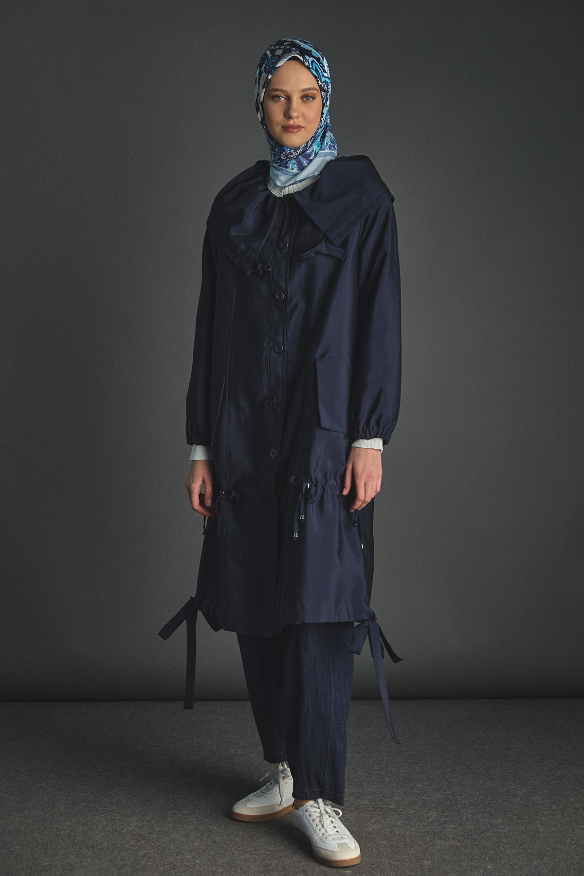 Denizci Yaka Stoperli Kap