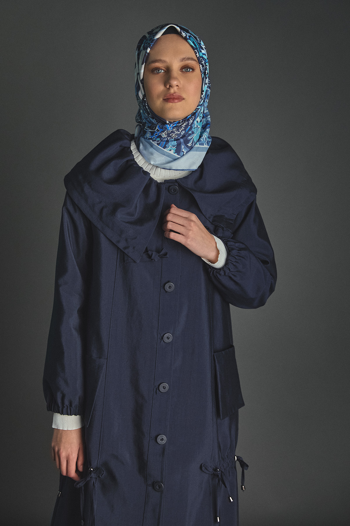 Denizci Yaka Stoperli Kap