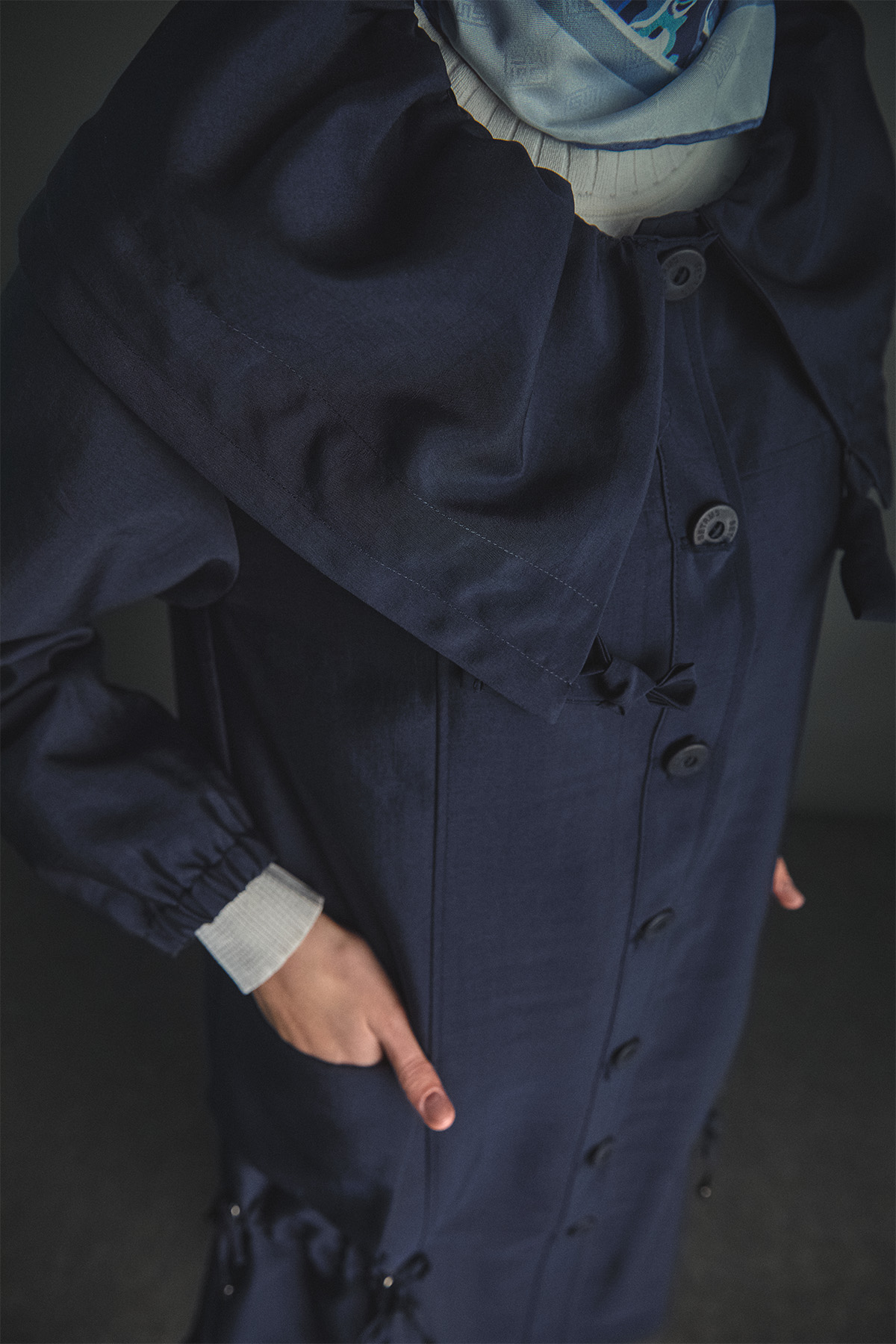 Denizci Yaka Stoperli Kap