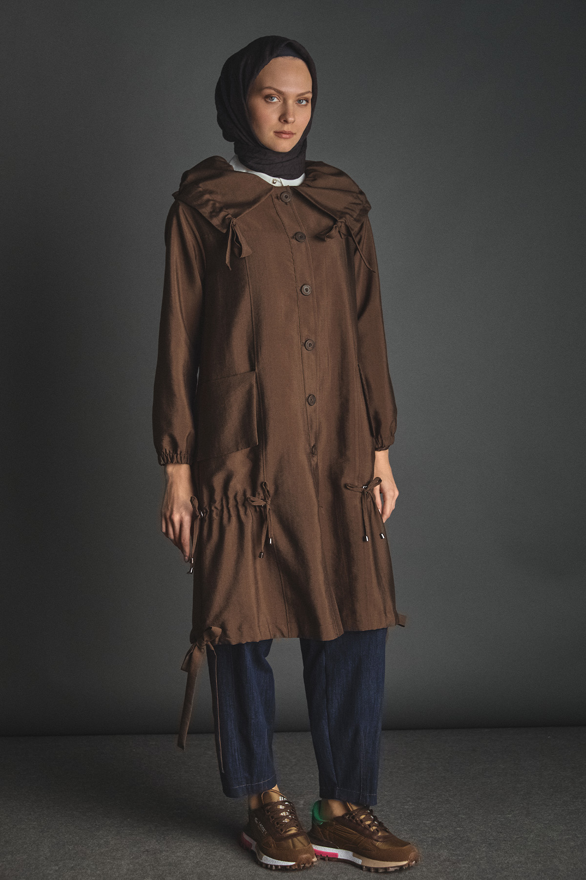 Denizci Yaka Stoperli Kap