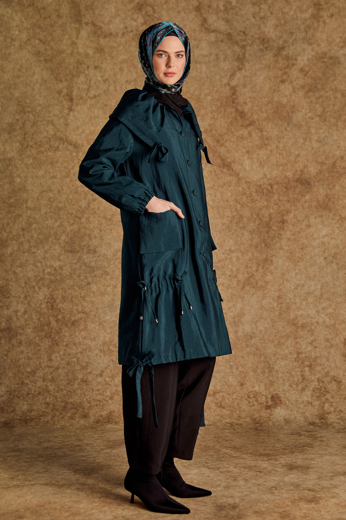 Denizci Yaka Stoperli Kap