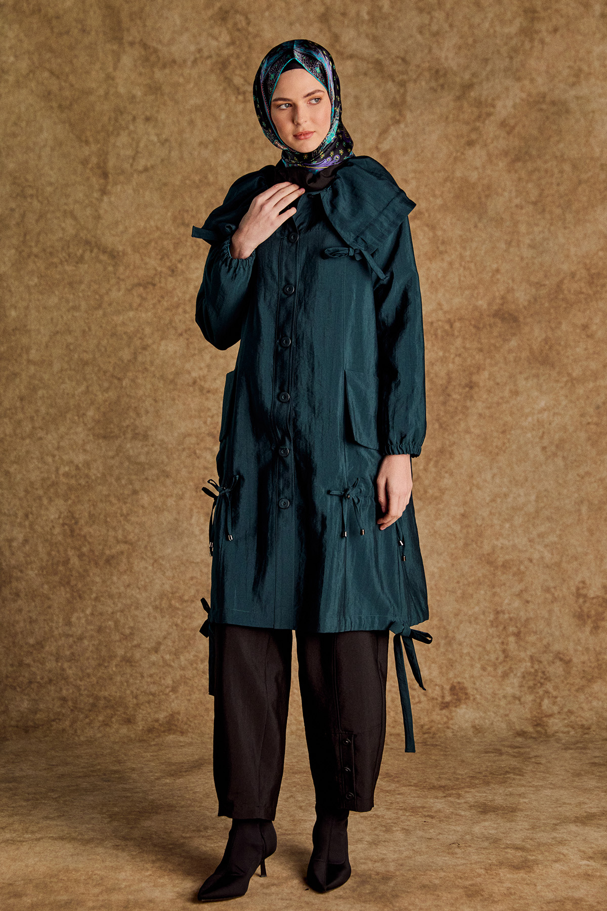 Denizci Yaka Stoperli Kap