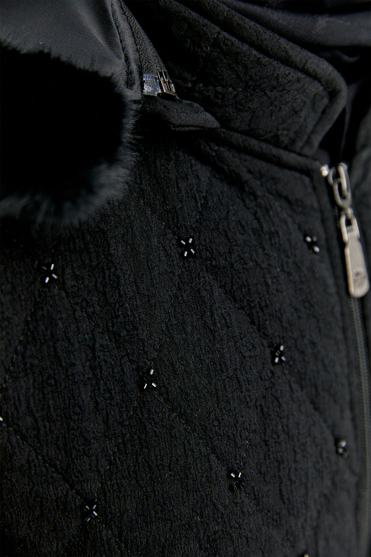 Seyyar Kapüşonlu Taşlı Kaban, Tesettür Giyim