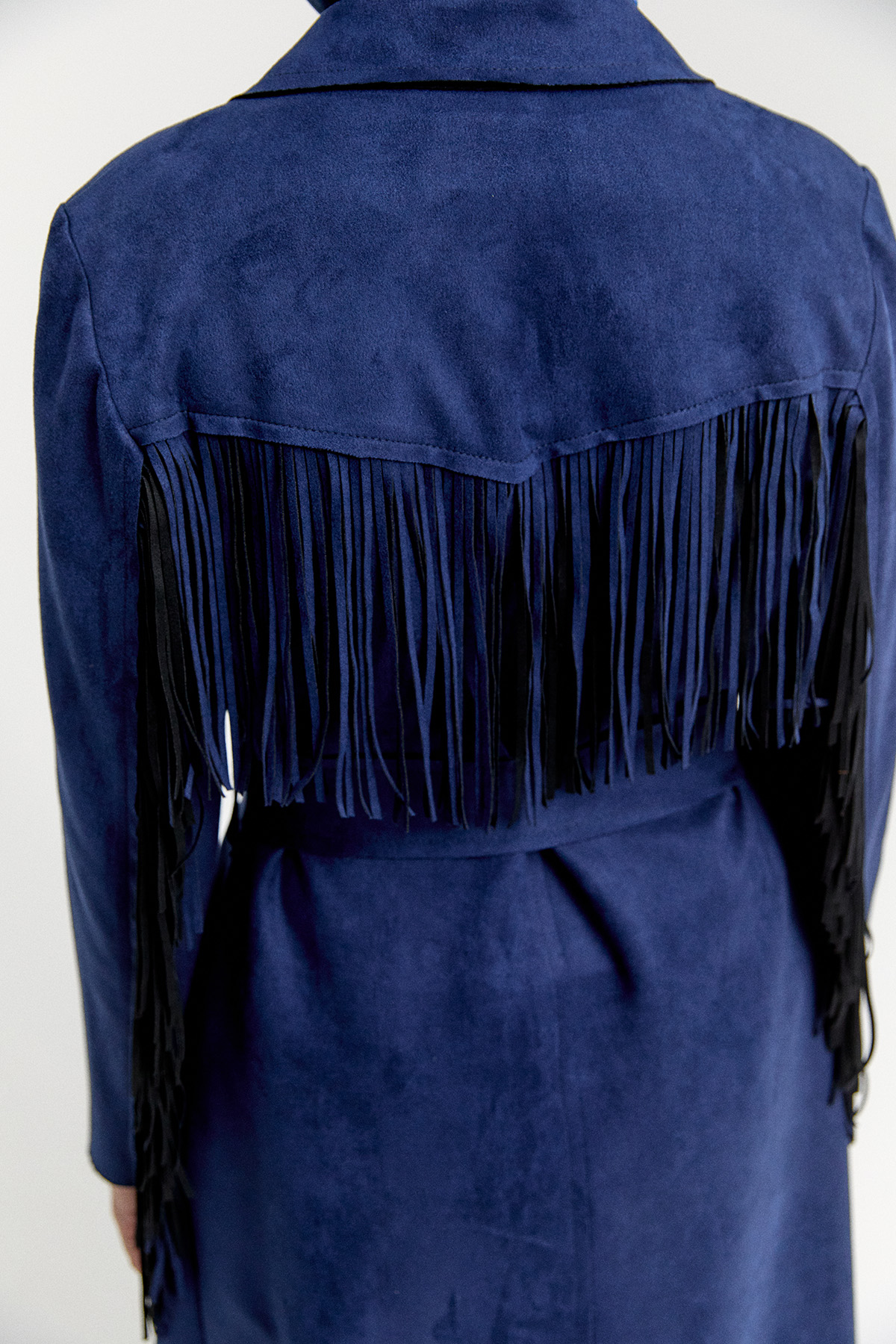 Püskül Detaylı Süet Dokulu Kap, Tesettür Giyim