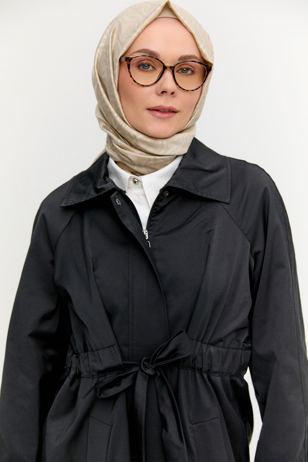 Taş Detaylı Pamuk Kap, Tesettür Giyim