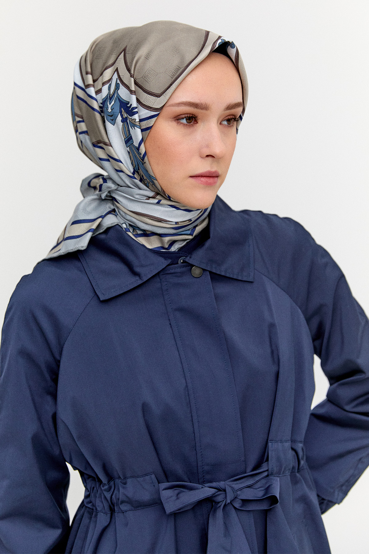 Taş Detaylı Pamuk Kap, Tesettür Giyim