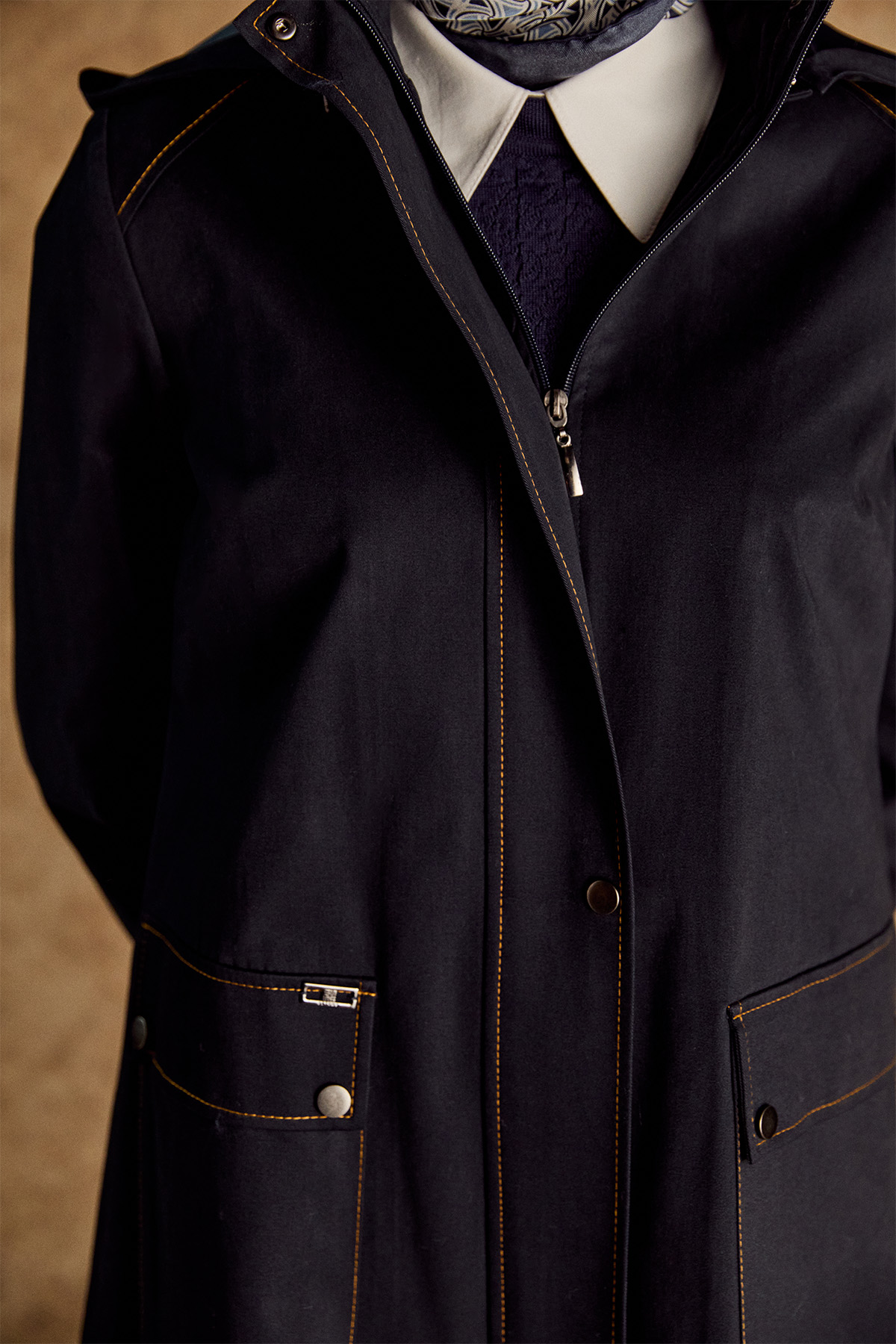 Çıkarılabilir Kapüşonlu Pamuklu Kap