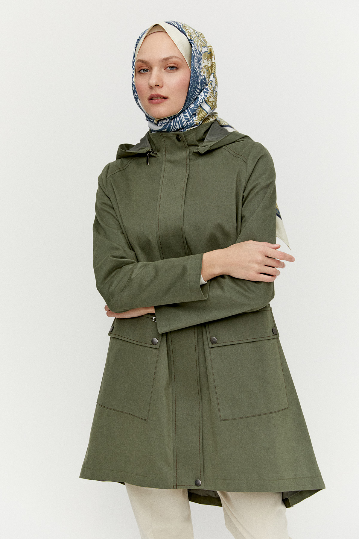 Çıkarılabilir Kapüşonlu Pamuklu Kap