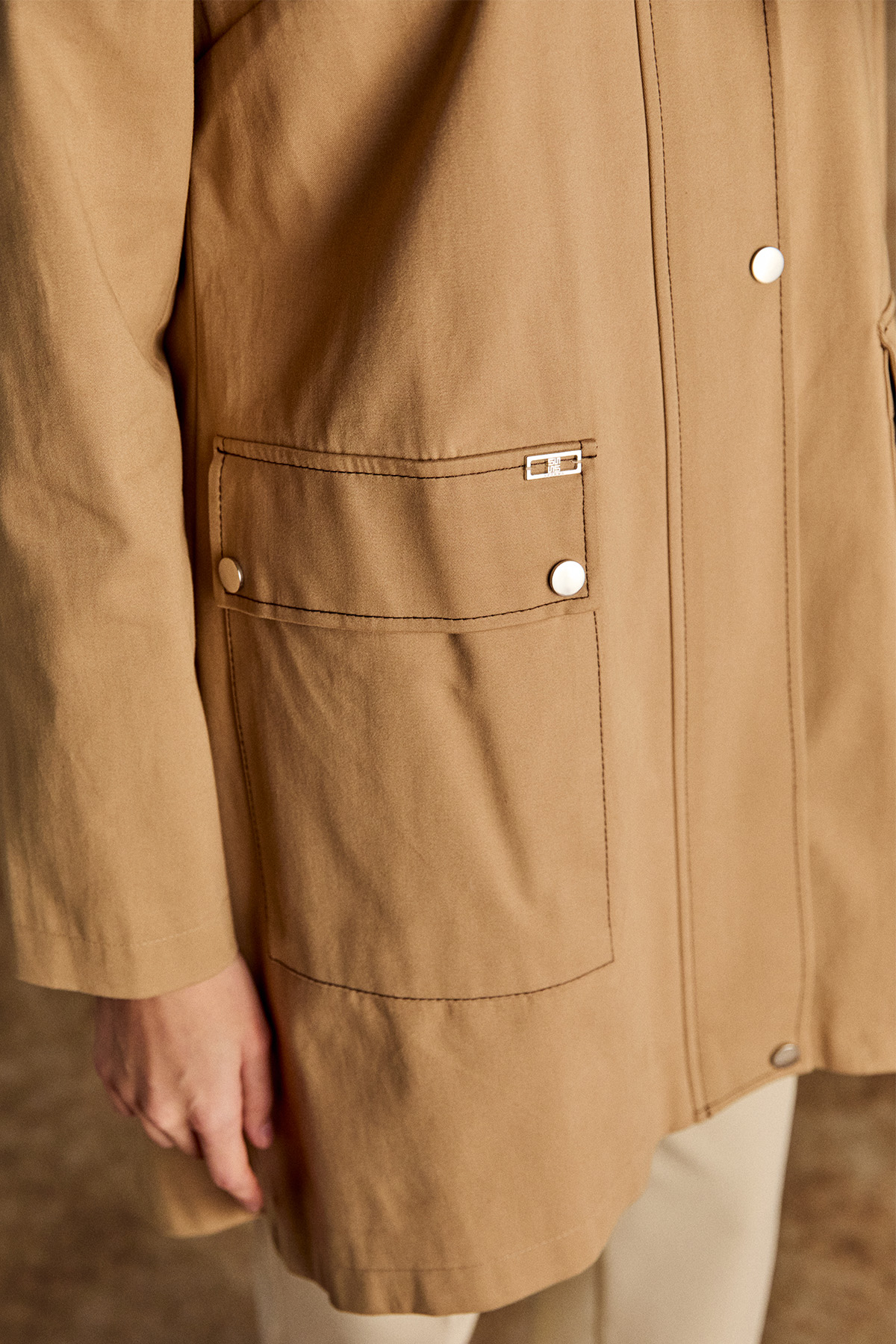 Çıkarılabilir Kapüşonlu Pamuklu Kap