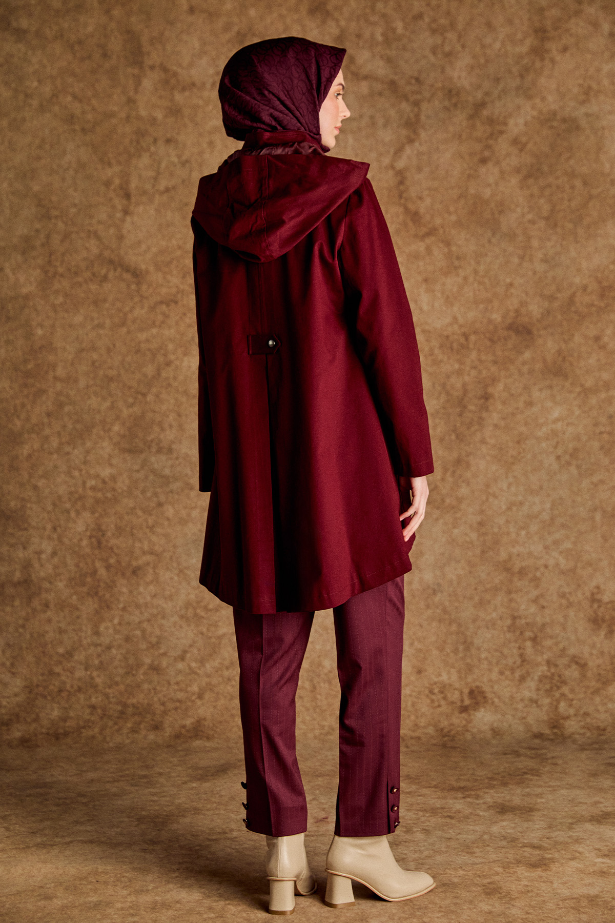 Çıkarılabilir Kapüşonlu Pamuklu Kap