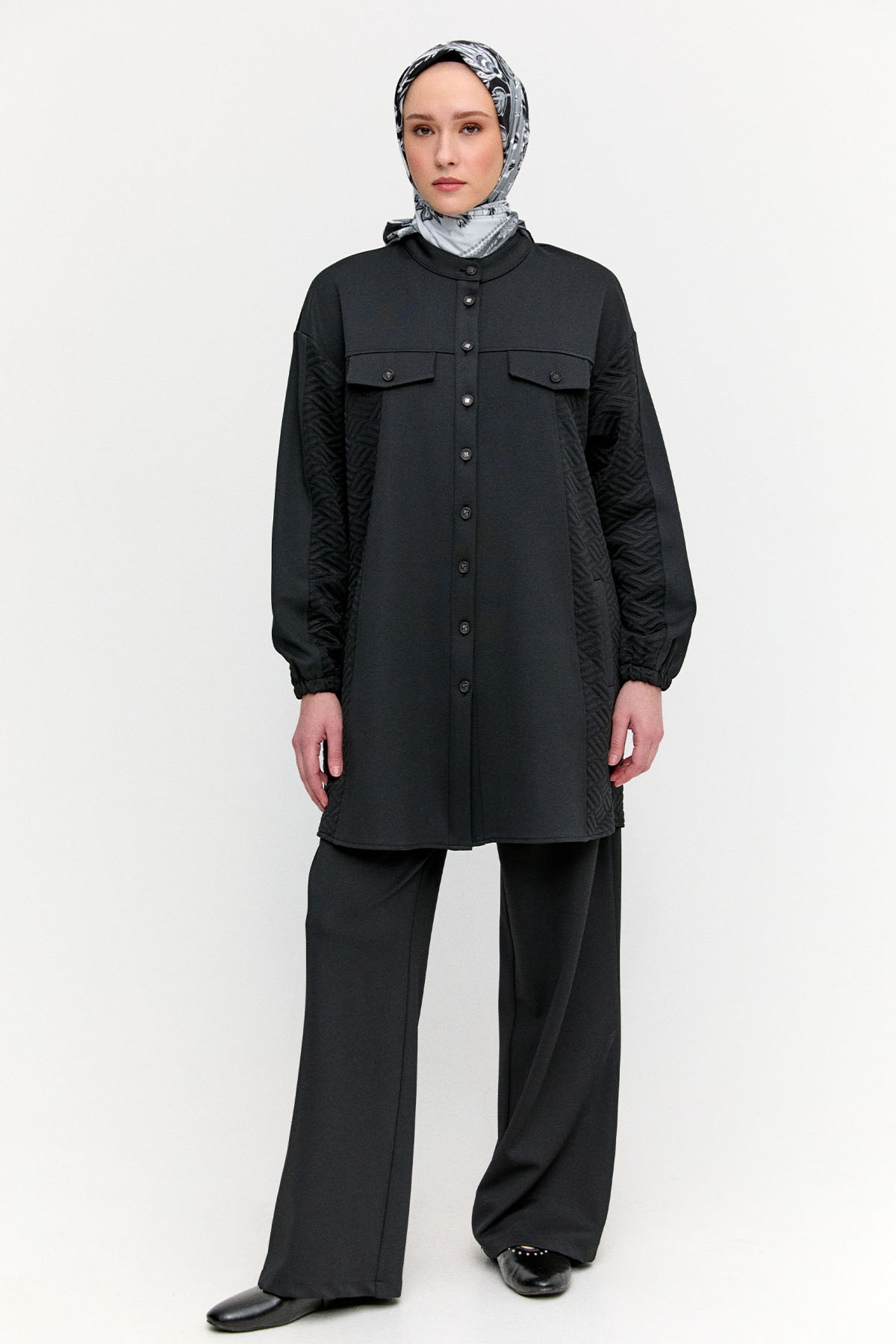 Hakim Yaka İkili Örme Takım, Tesettür Giyim