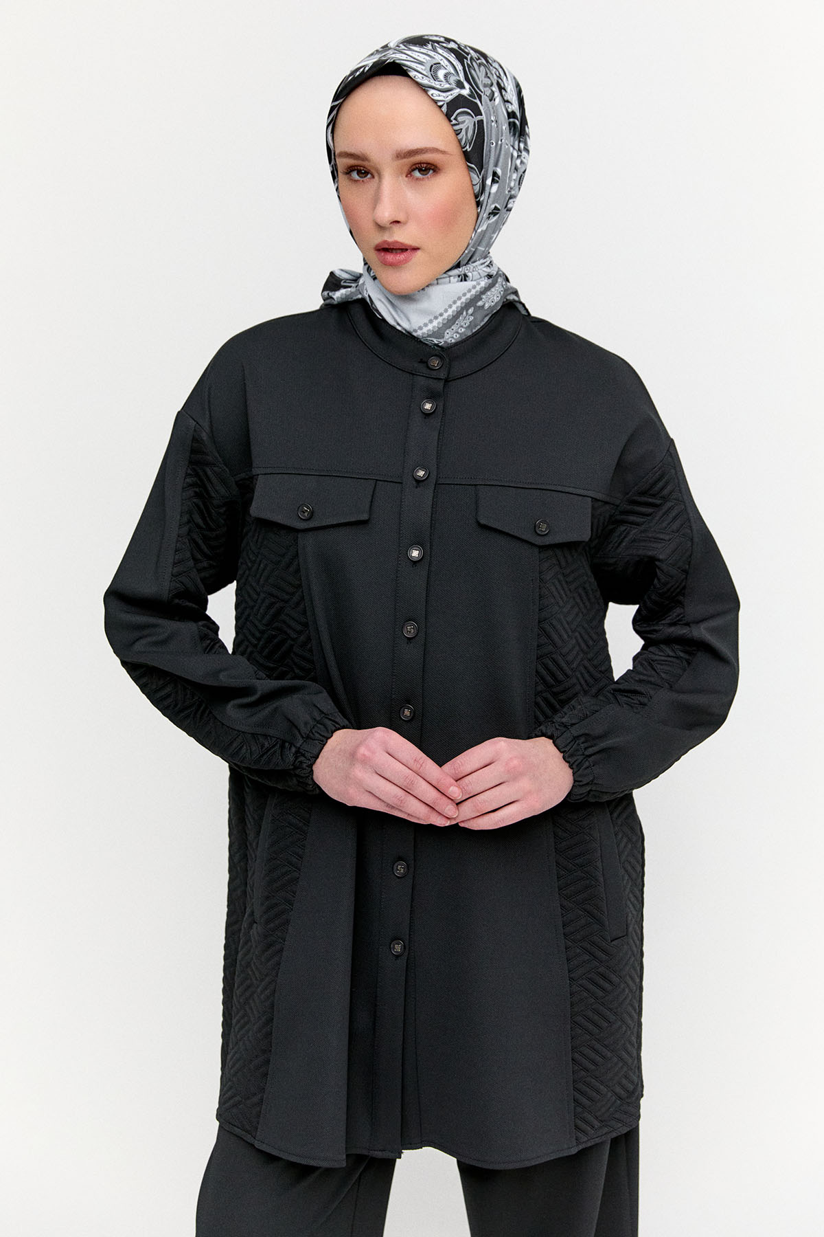 Hakim Yaka İkili Örme Takım, Tesettür Giyim