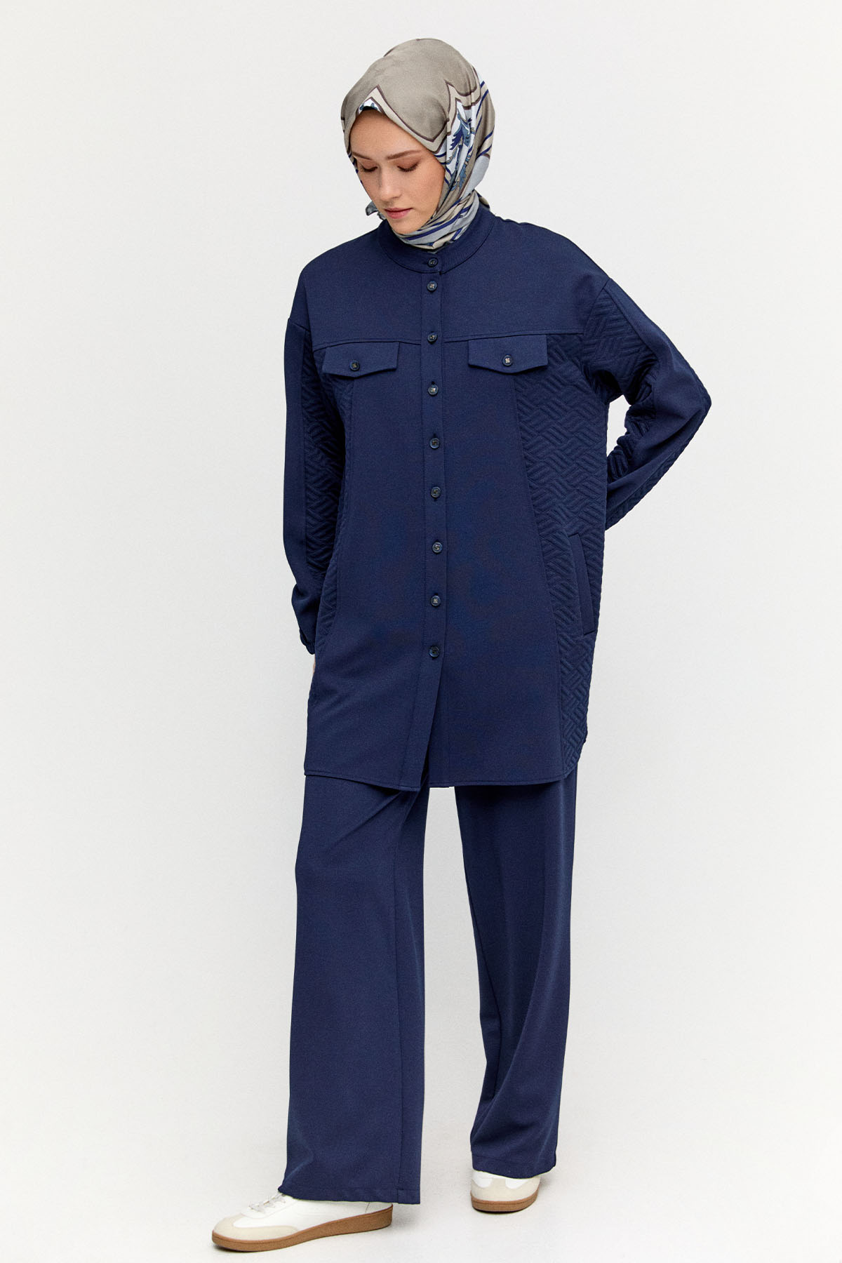 Hakim Yaka İkili Örme Takım, Tesettür Giyim