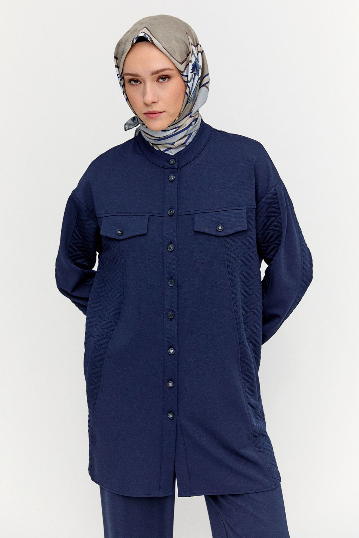 Hakim Yaka İkili Örme Takım, Tesettür Giyim