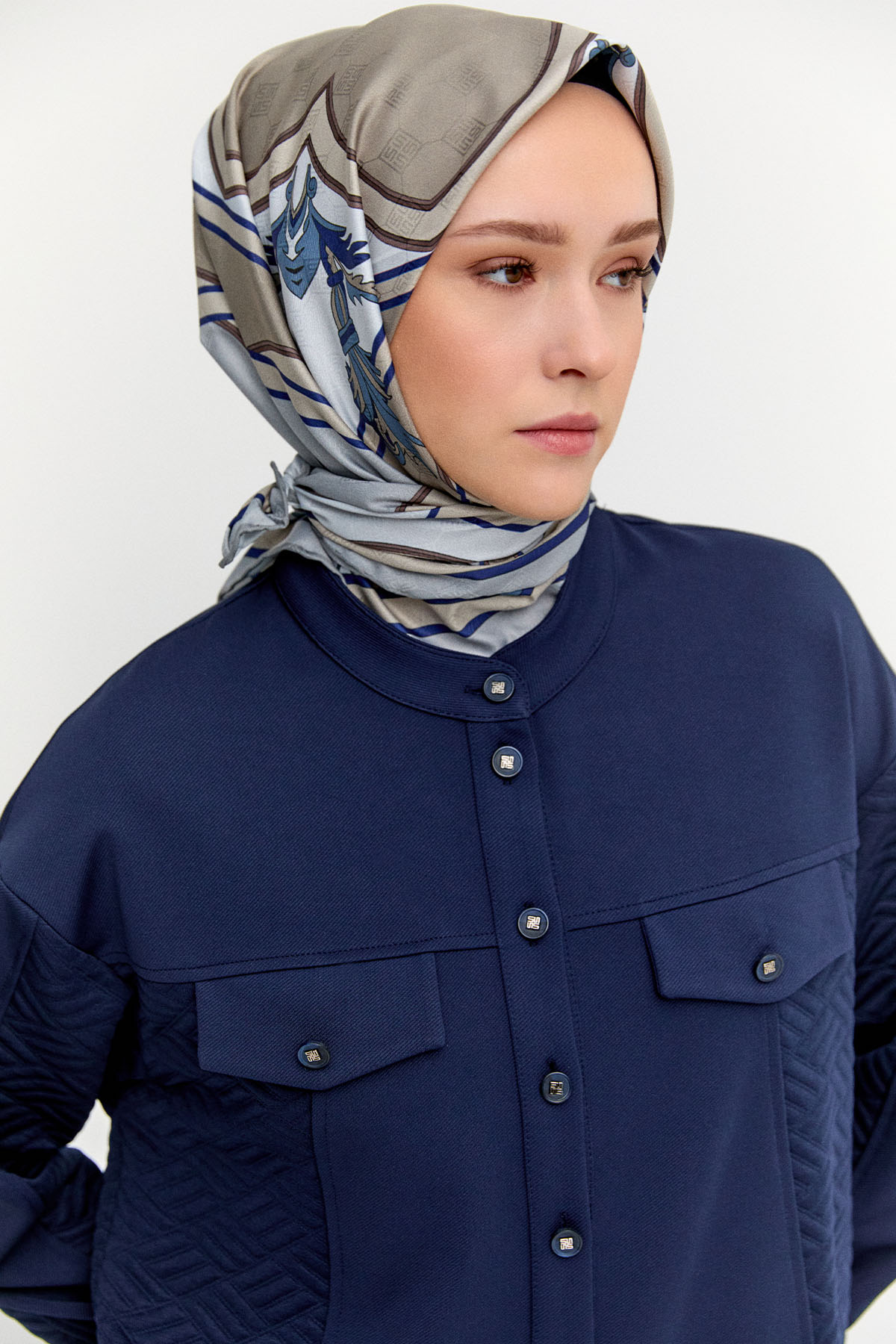 Hakim Yaka İkili Örme Takım, Tesettür Giyim