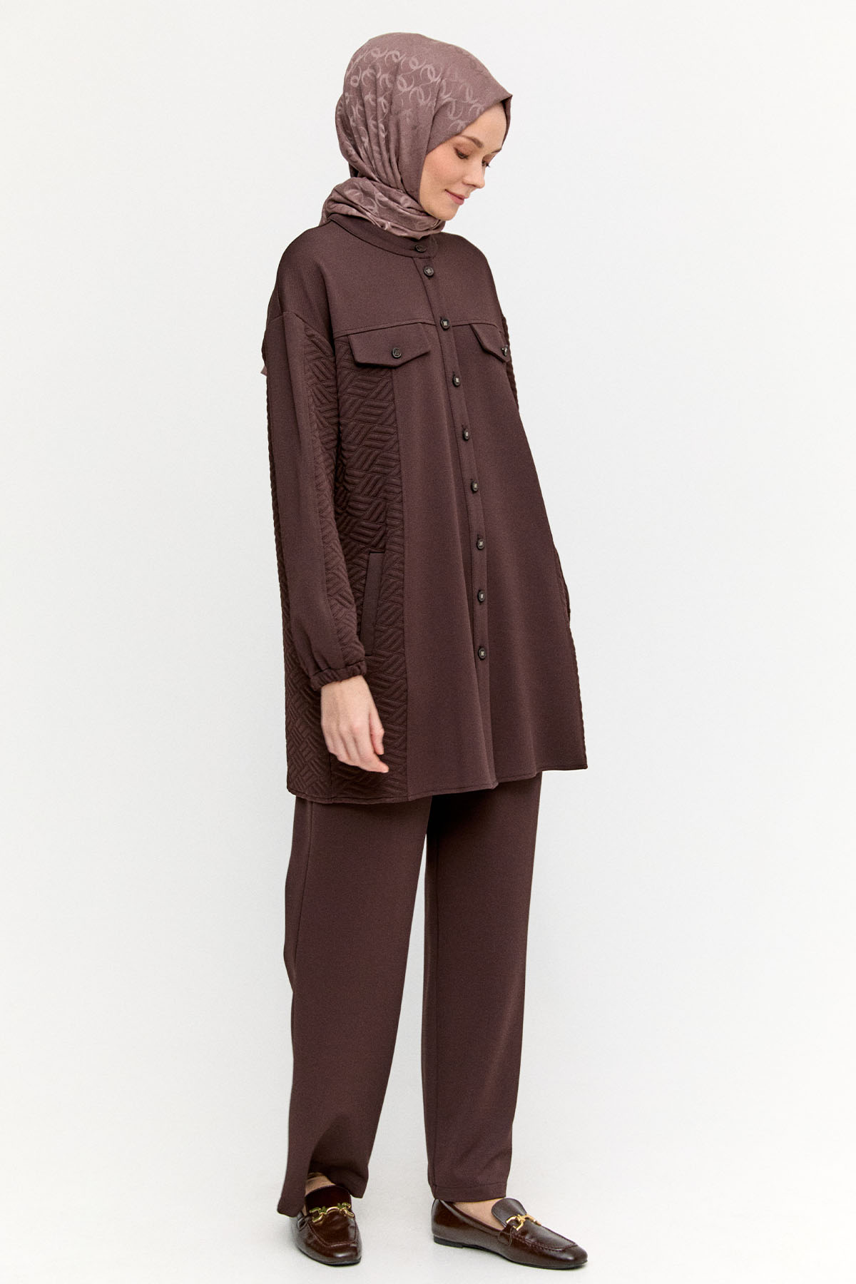 Hakim Yaka İkili Örme Takım, Tesettür Giyim