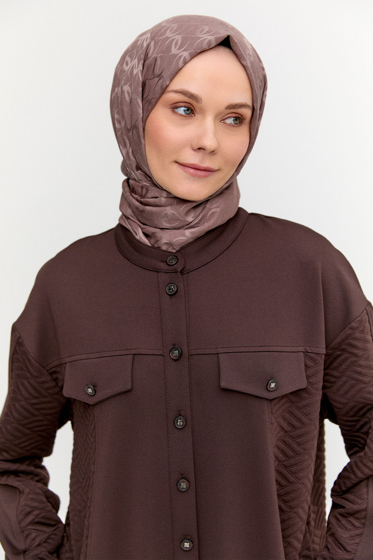 Hakim Yaka İkili Örme Takım, Tesettür Giyim