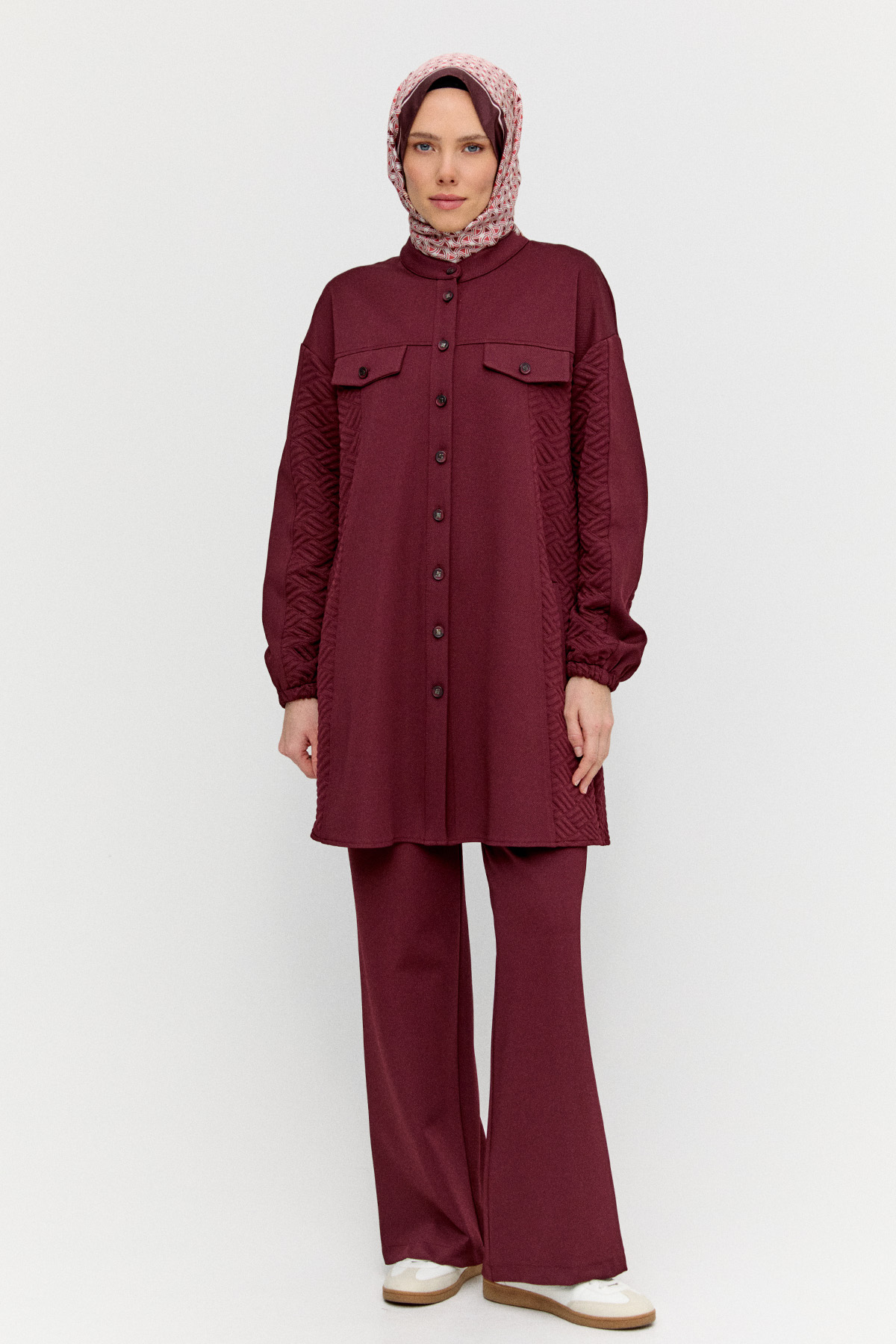 Hakim Yaka İkili Örme Takım, Tesettür Giyim