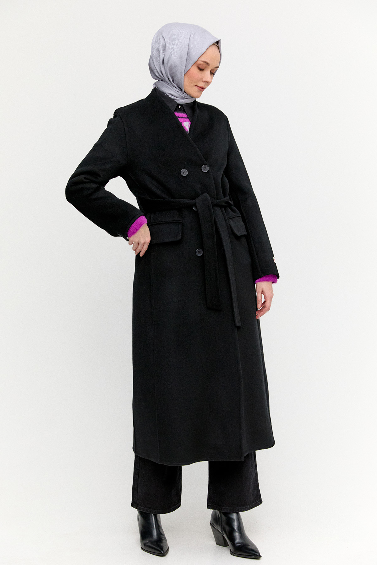 %100 Yün Premium Kaban, Tesettür Giyim