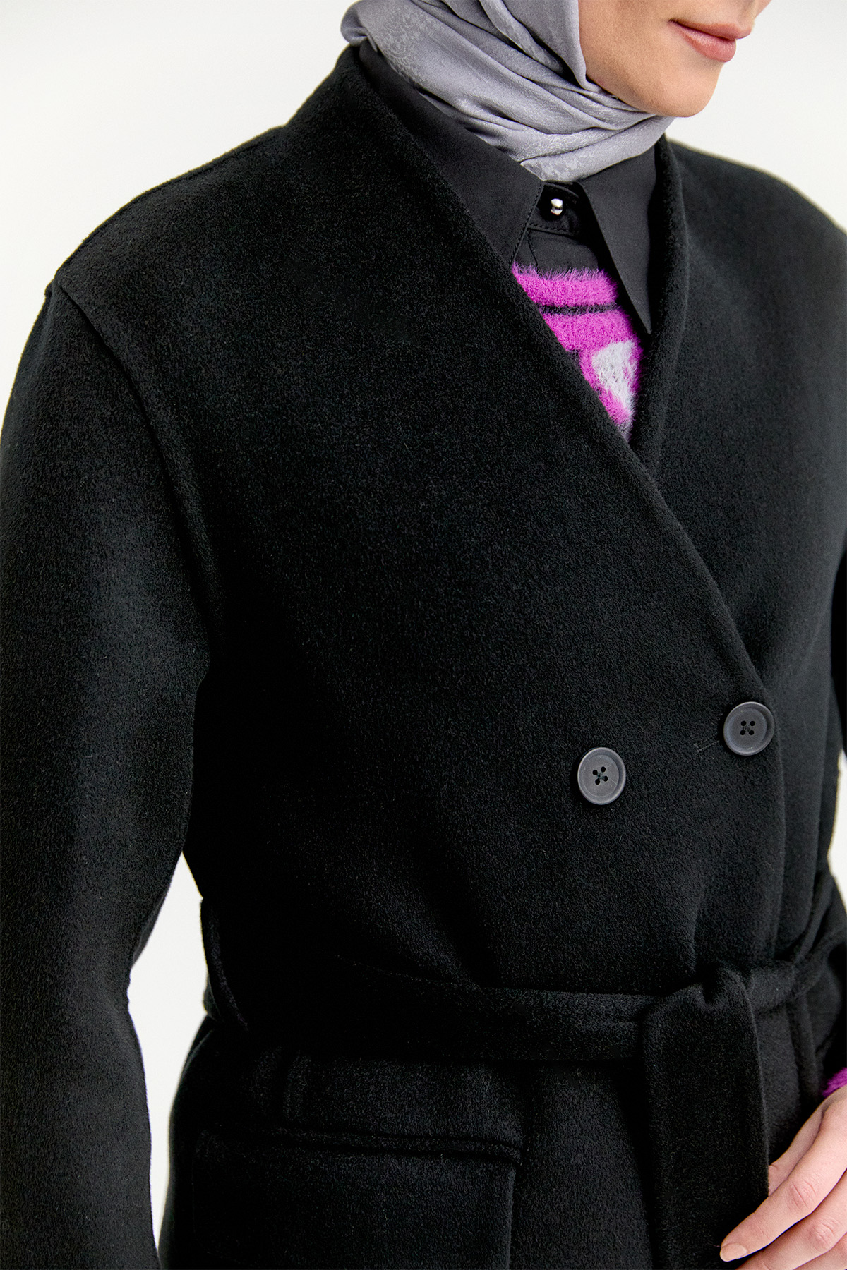 %100 Yün Premium Kaban, Tesettür Giyim