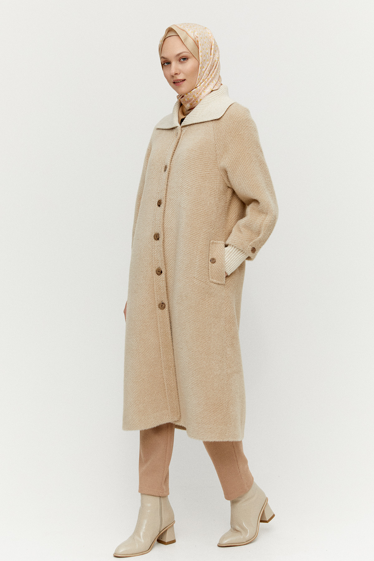 Ribanalı Denizci Yaka Cepli Kaban