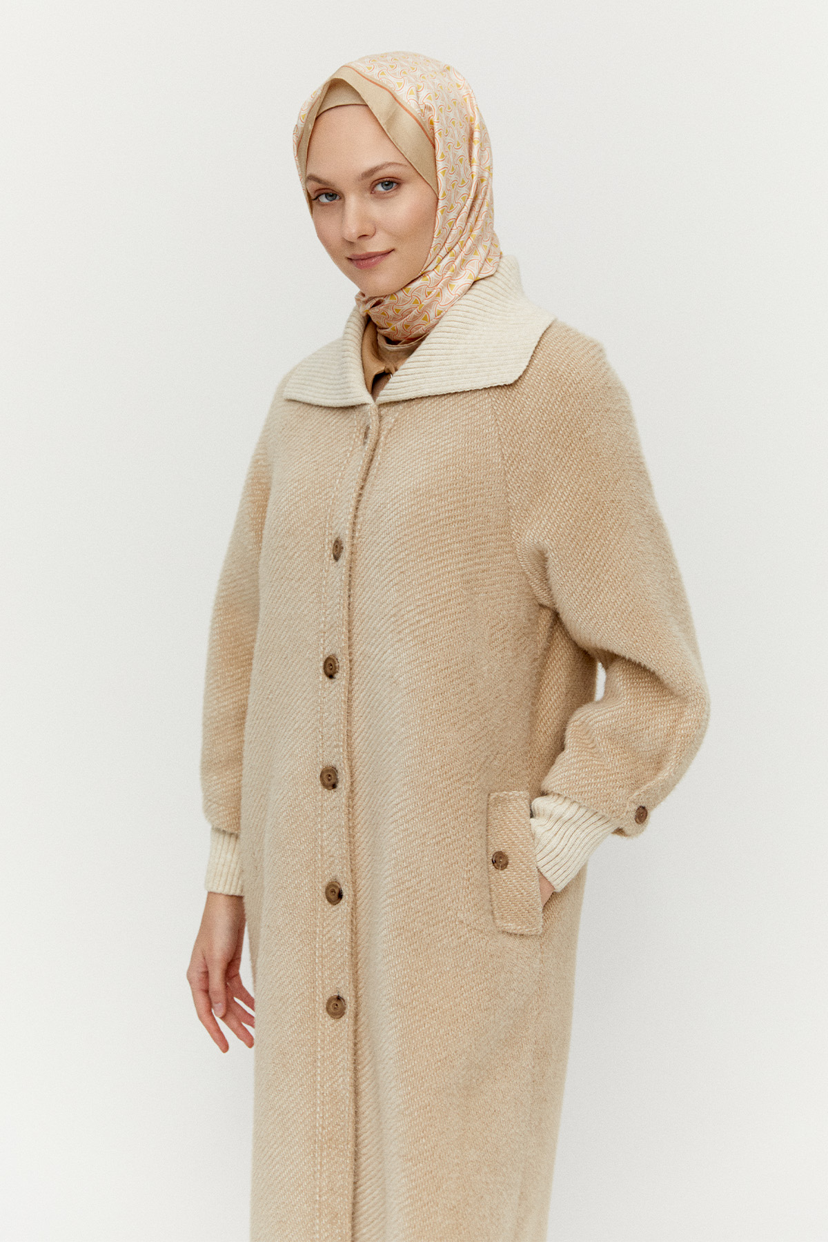 Ribanalı Denizci Yaka Cepli Kaban