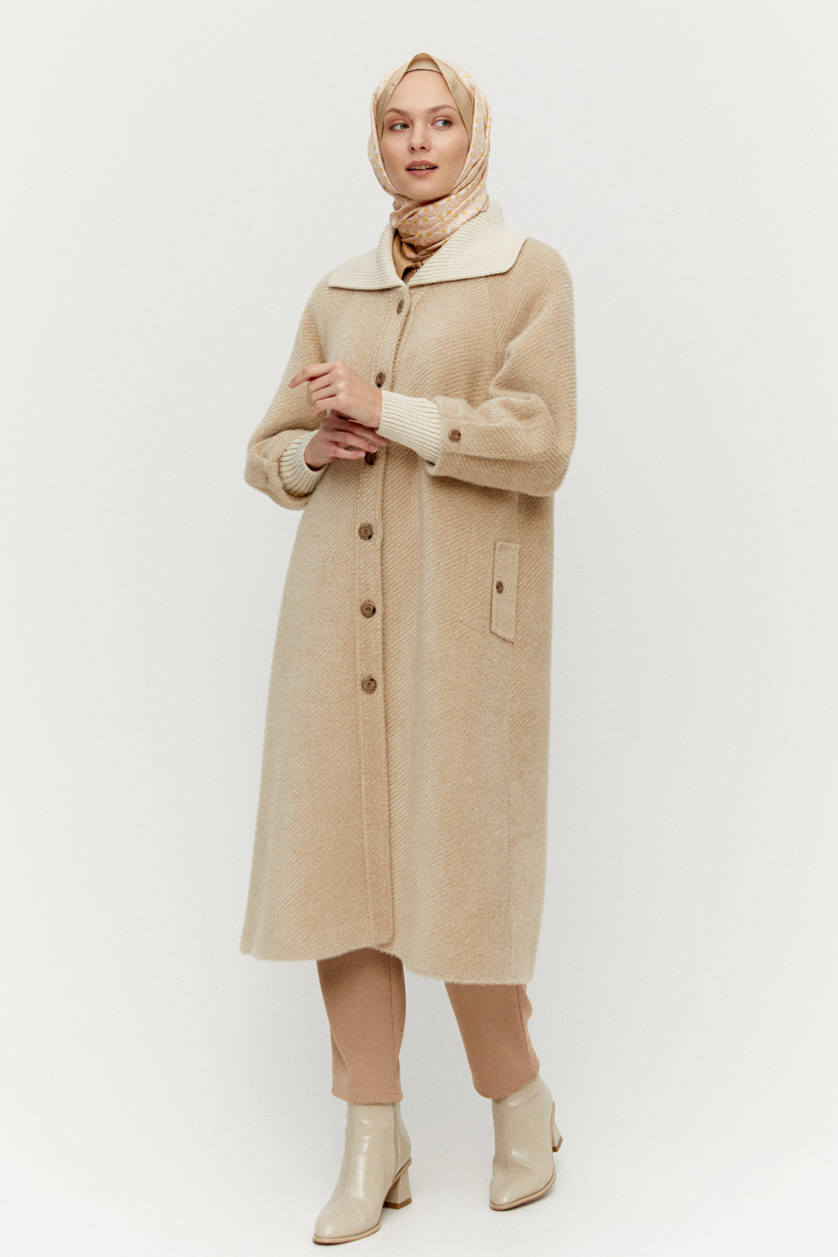 Ribanalı Denizci Yaka Cepli Kaban