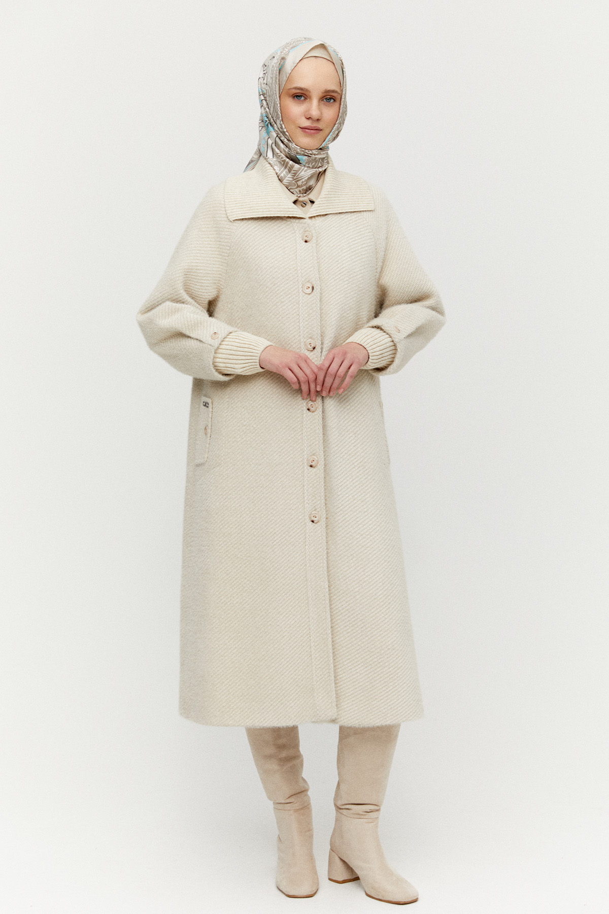 Ribanalı Denizci Yaka Cepli Kaban