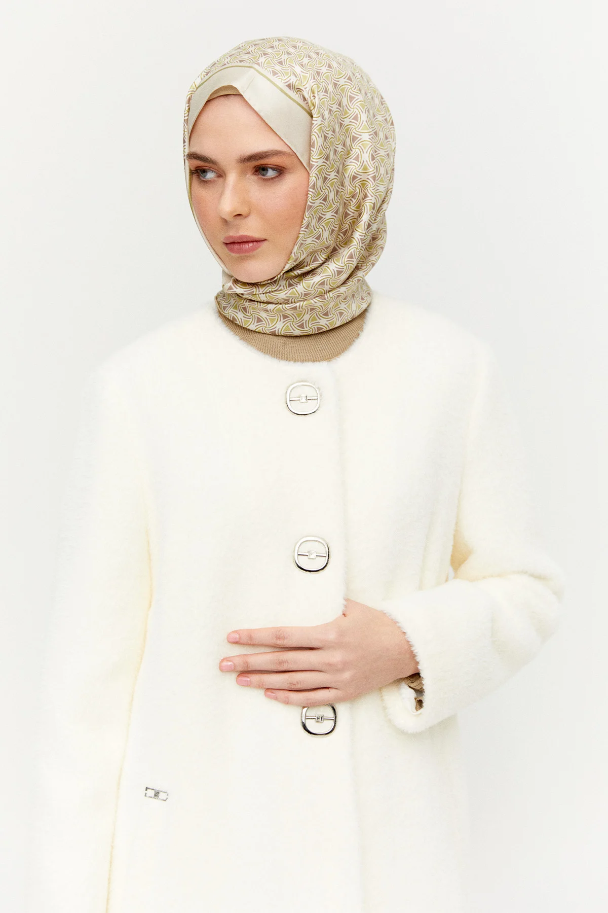 Angora Suni Kürk Kaban, Tesettür Giyim