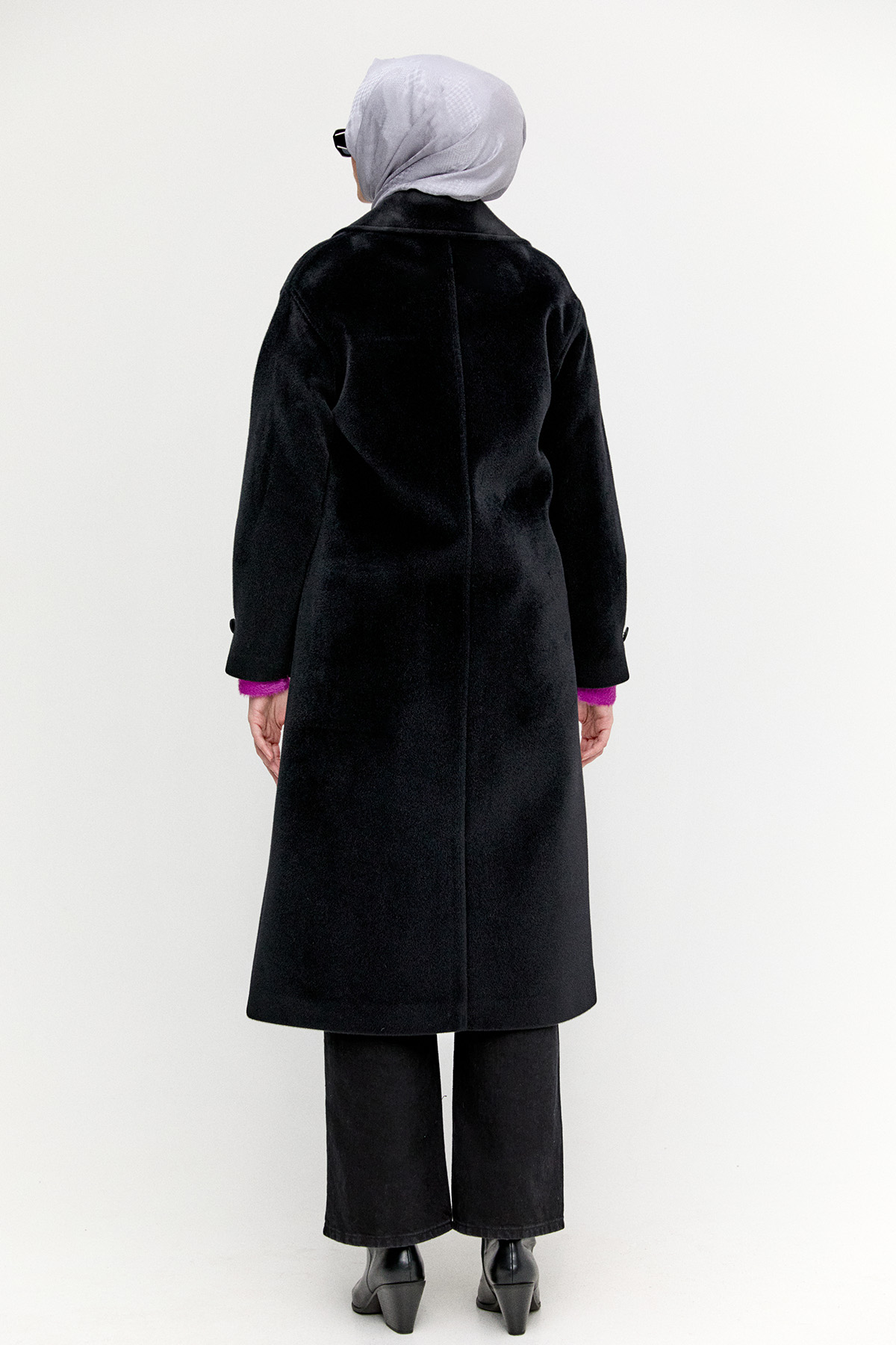 Kaşe Bebe Yaka Kaban, Tesettür Giyim