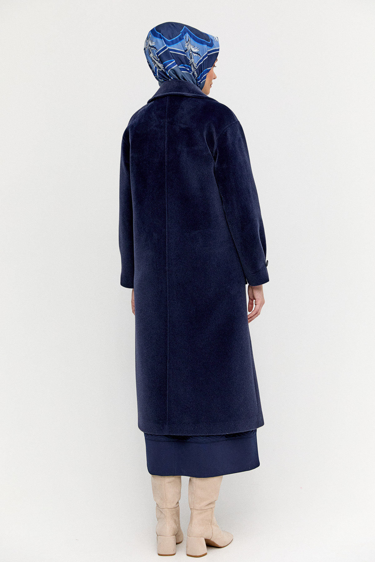 Kaşe Bebe Yaka Kaban, Tesettür Giyim