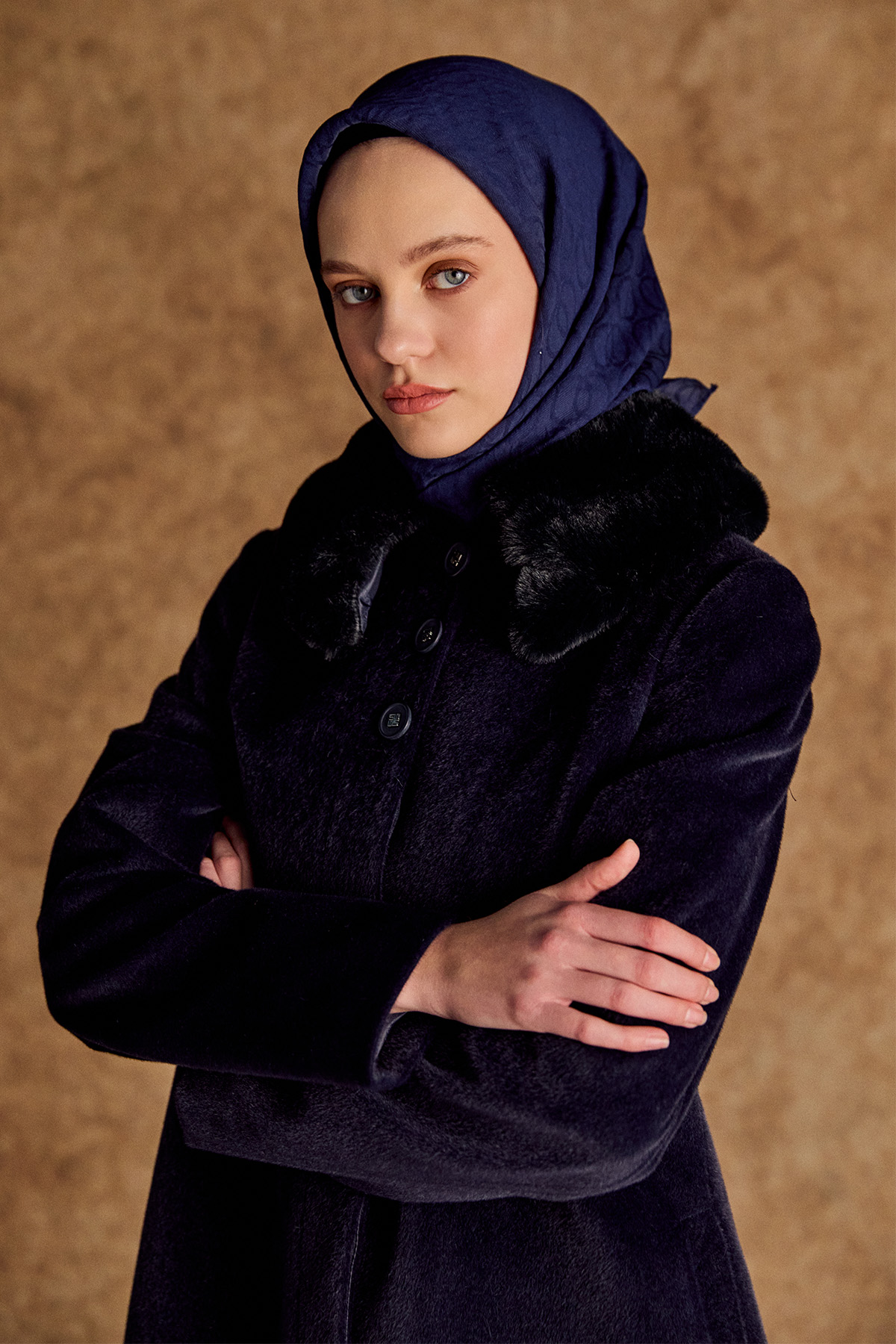 Çıkarılabilir Kürklü Kaşe Kaban