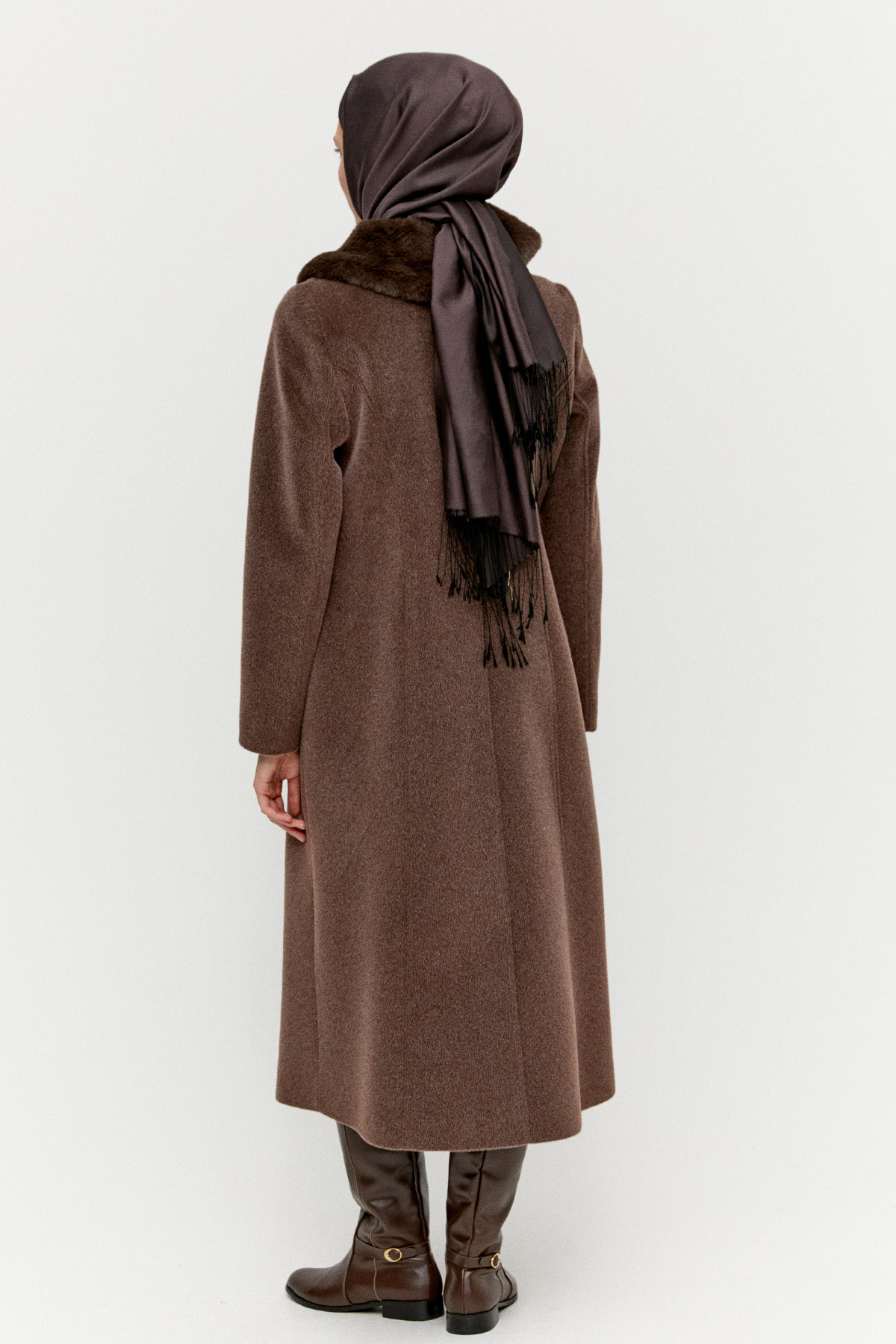 Çıkarılabilir Kürklü Kaşe Kaban