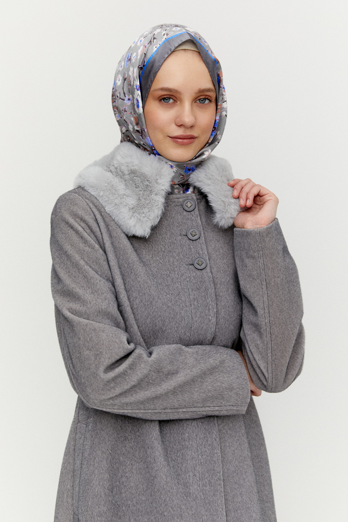 Çıkarılabilir Kürklü Kaşe Kaban